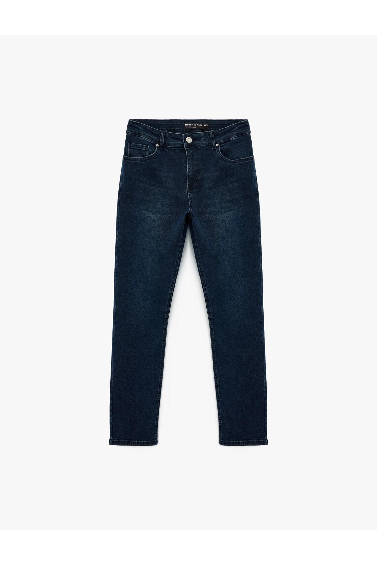 Normal Bel Pamuklu Slim Fit Jean Pantolon - Brad Jean (AW 25)