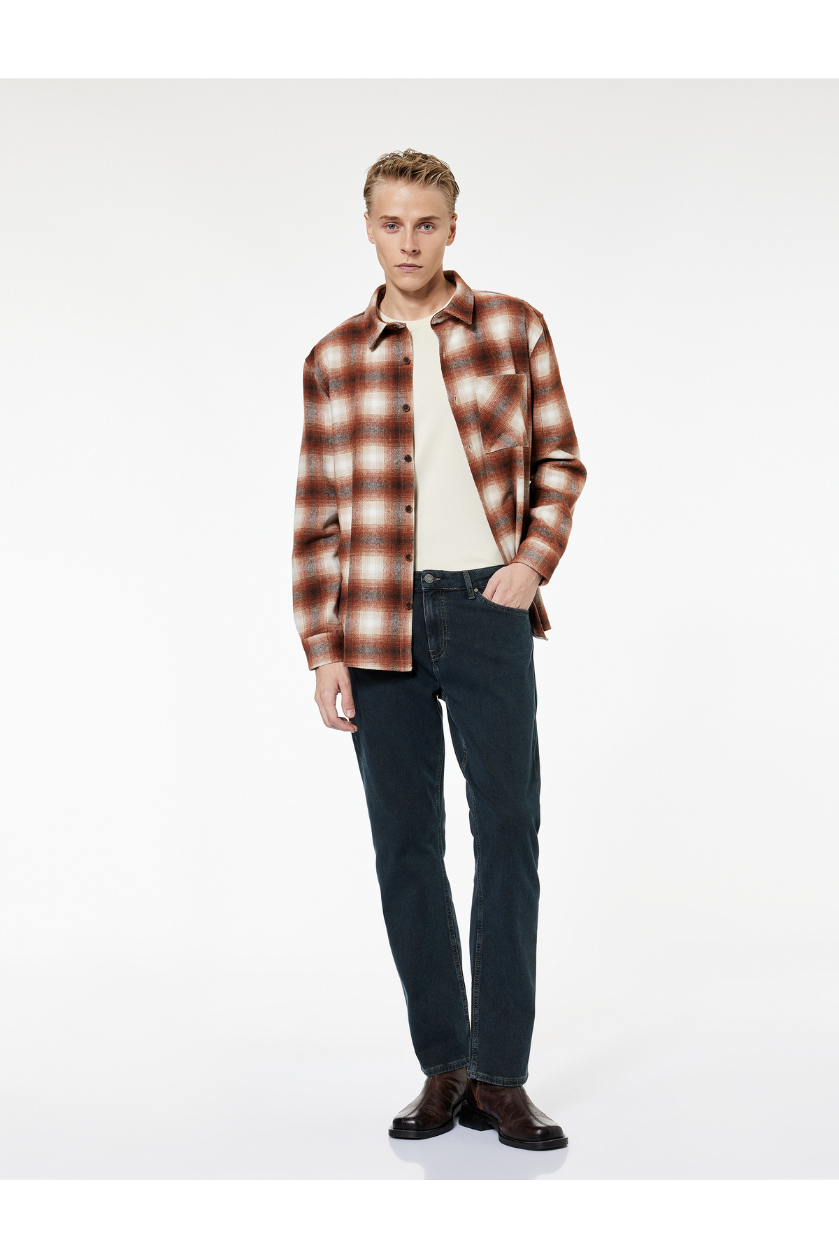 Normal Bel Pamuklu Straight Fit Jean Pantolon - Mark Jean