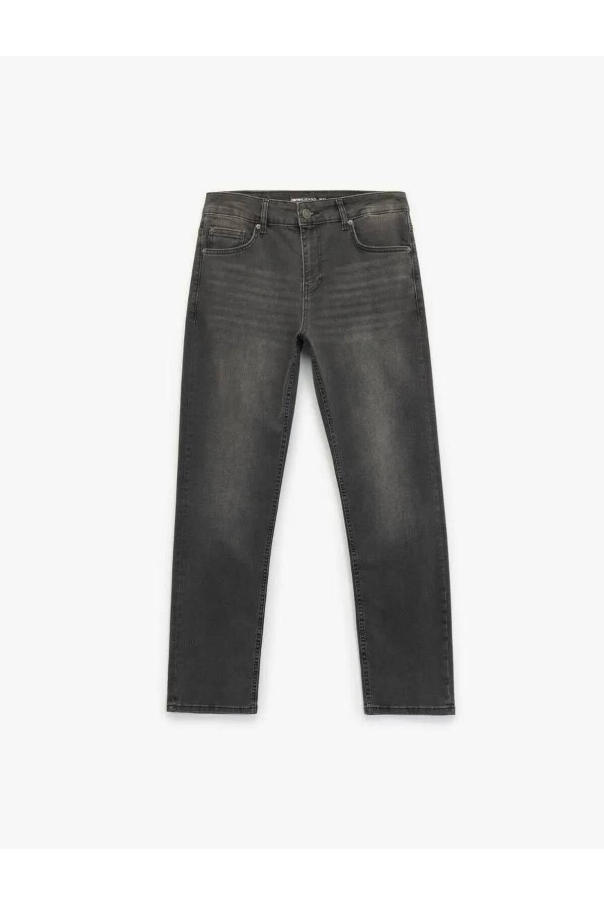 Normal Bel Pamuklu Straight Fit Jean Pantolon - Mark Jean