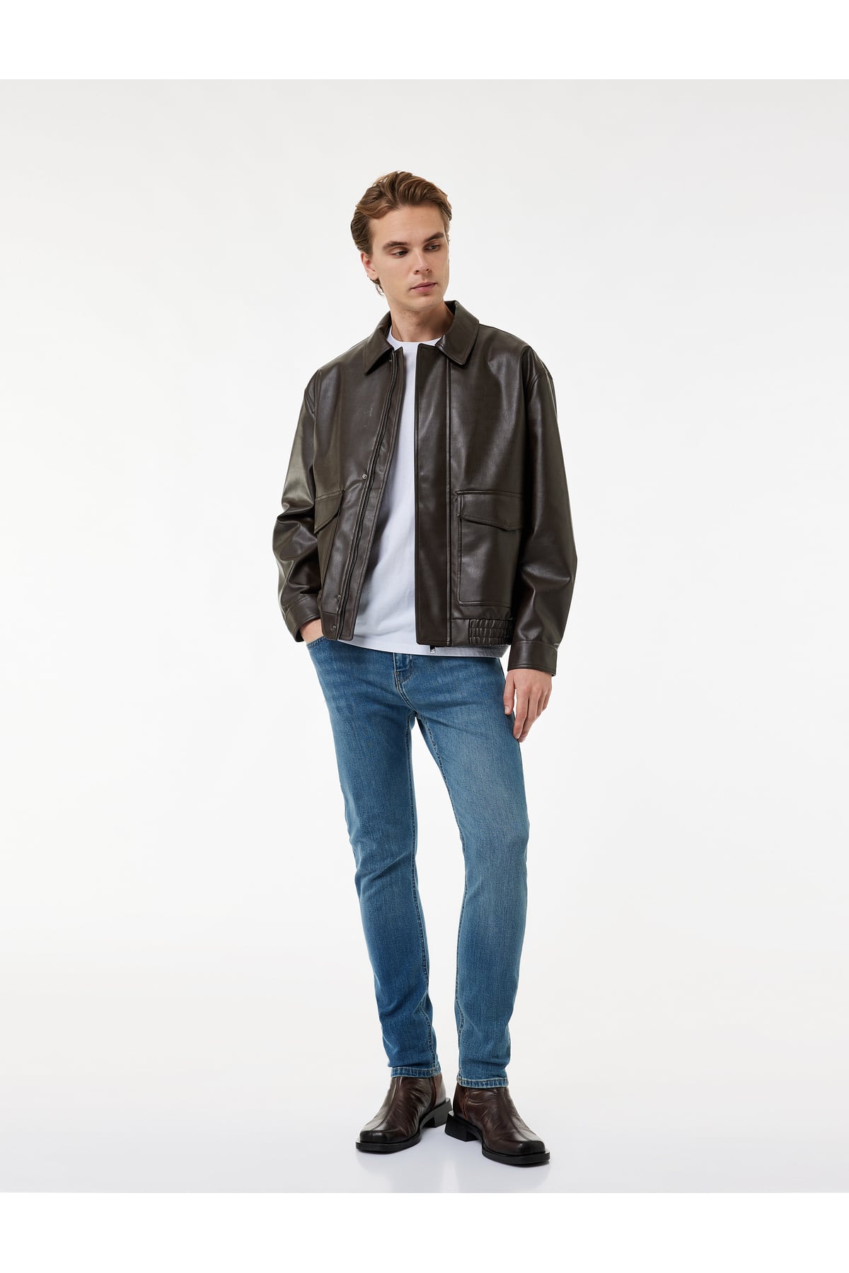 Normal Bel Yıpratmalı Pamuklu Slim Fit Jean Pantolon - Brad Jean