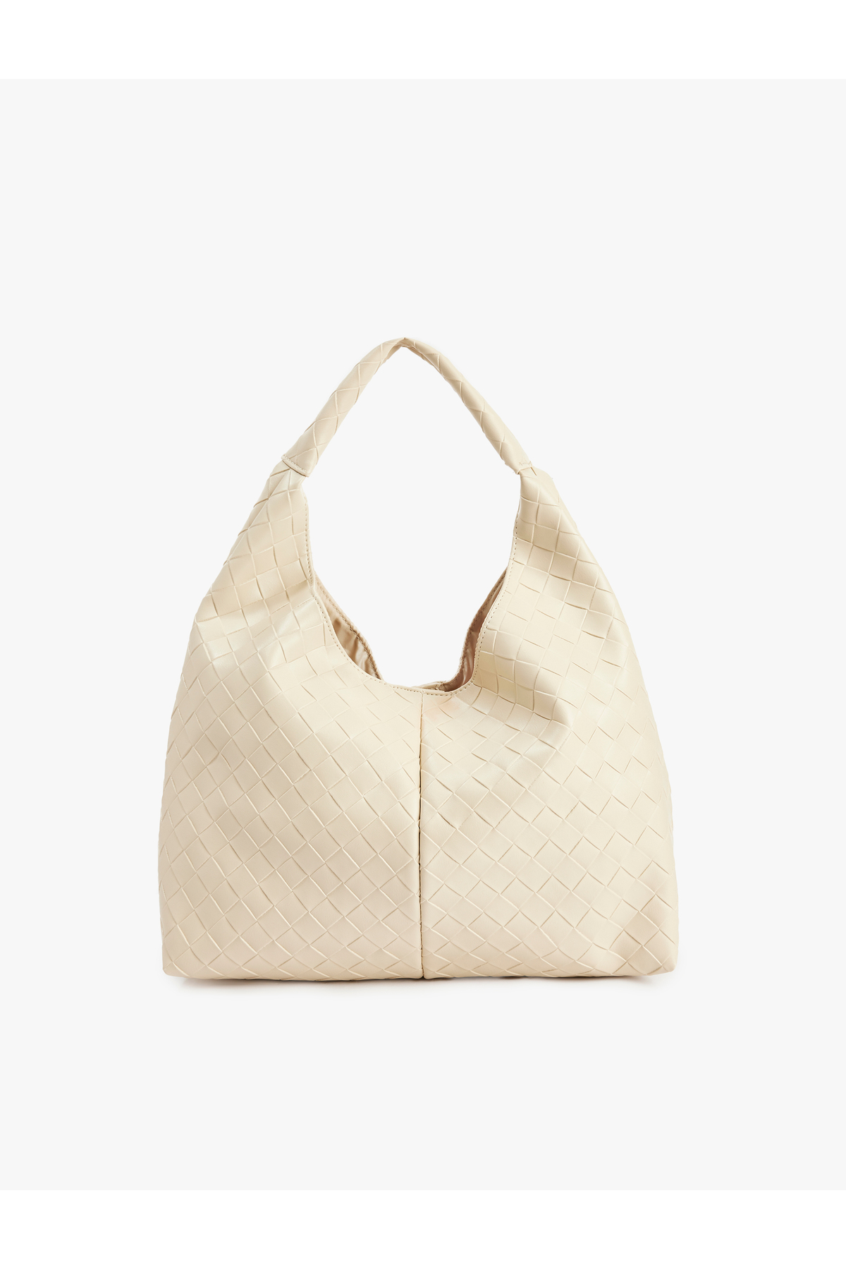Örgü Desenli Suni Deri Shopper Çanta
