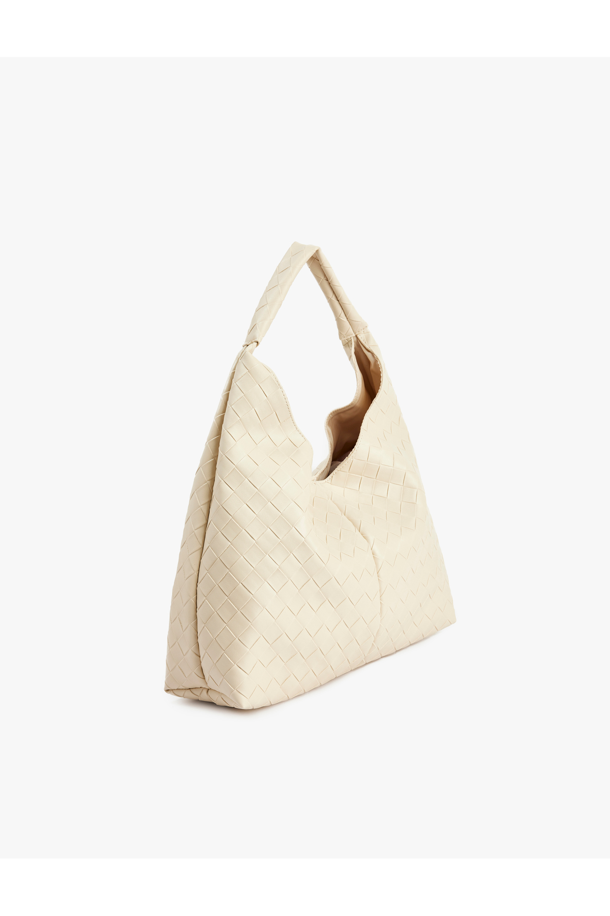 Örgü Desenli Suni Deri Shopper Çanta