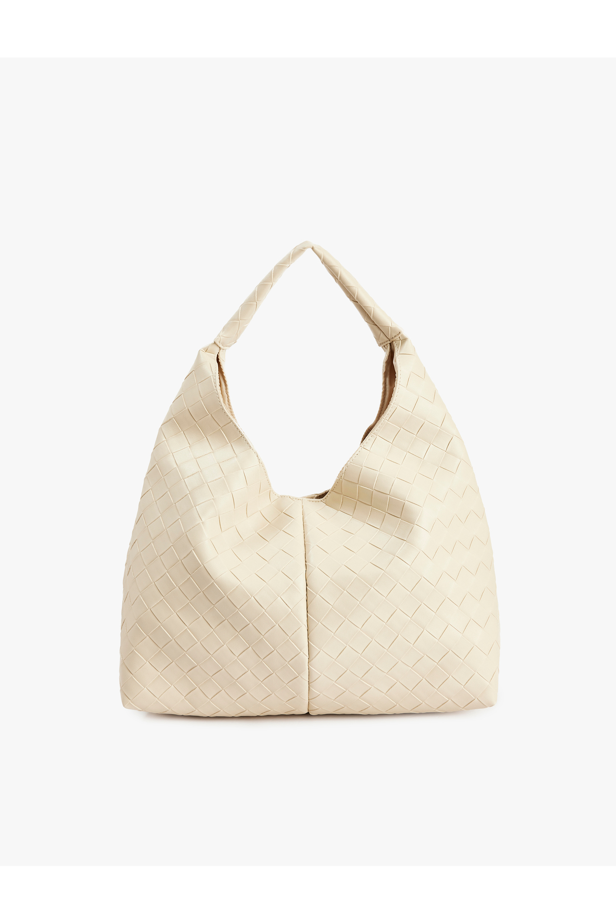 Örgü Desenli Suni Deri Shopper Çanta