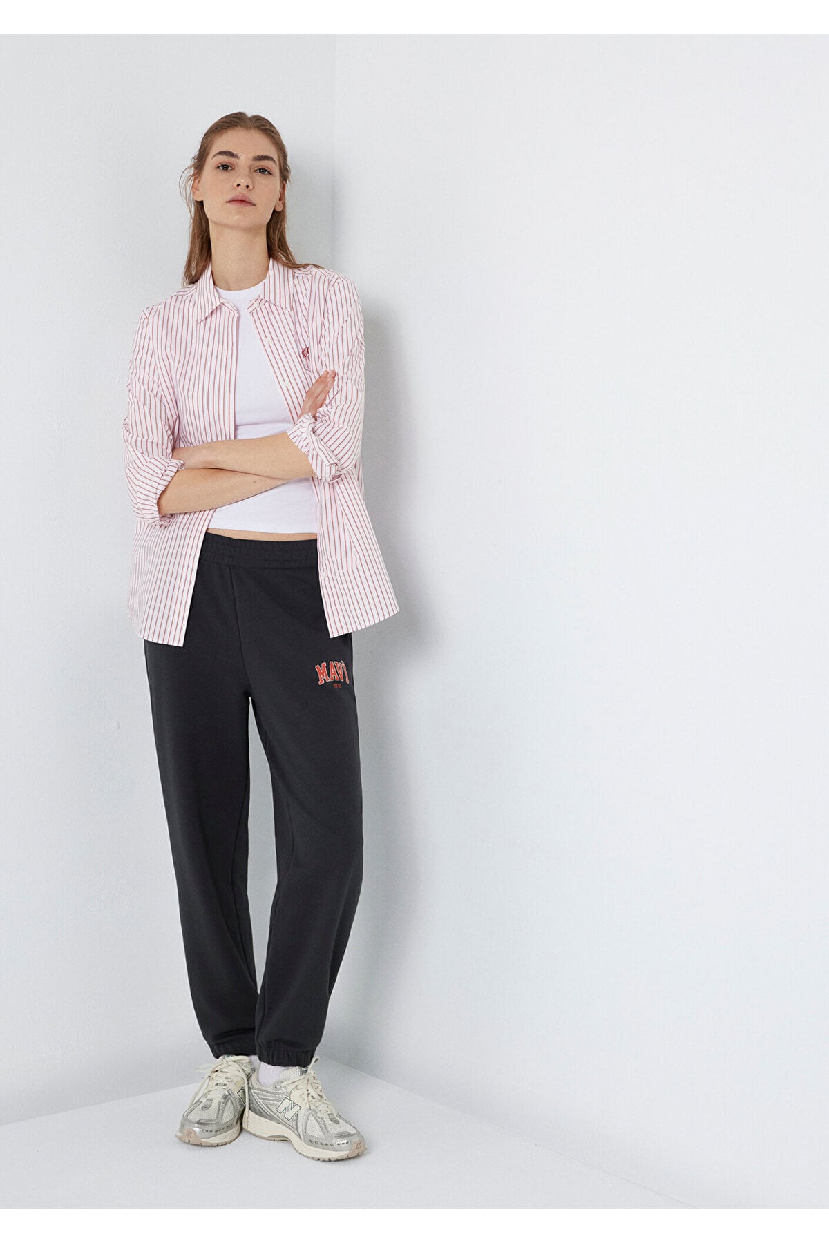 Örme Pantolon Maroon Banner