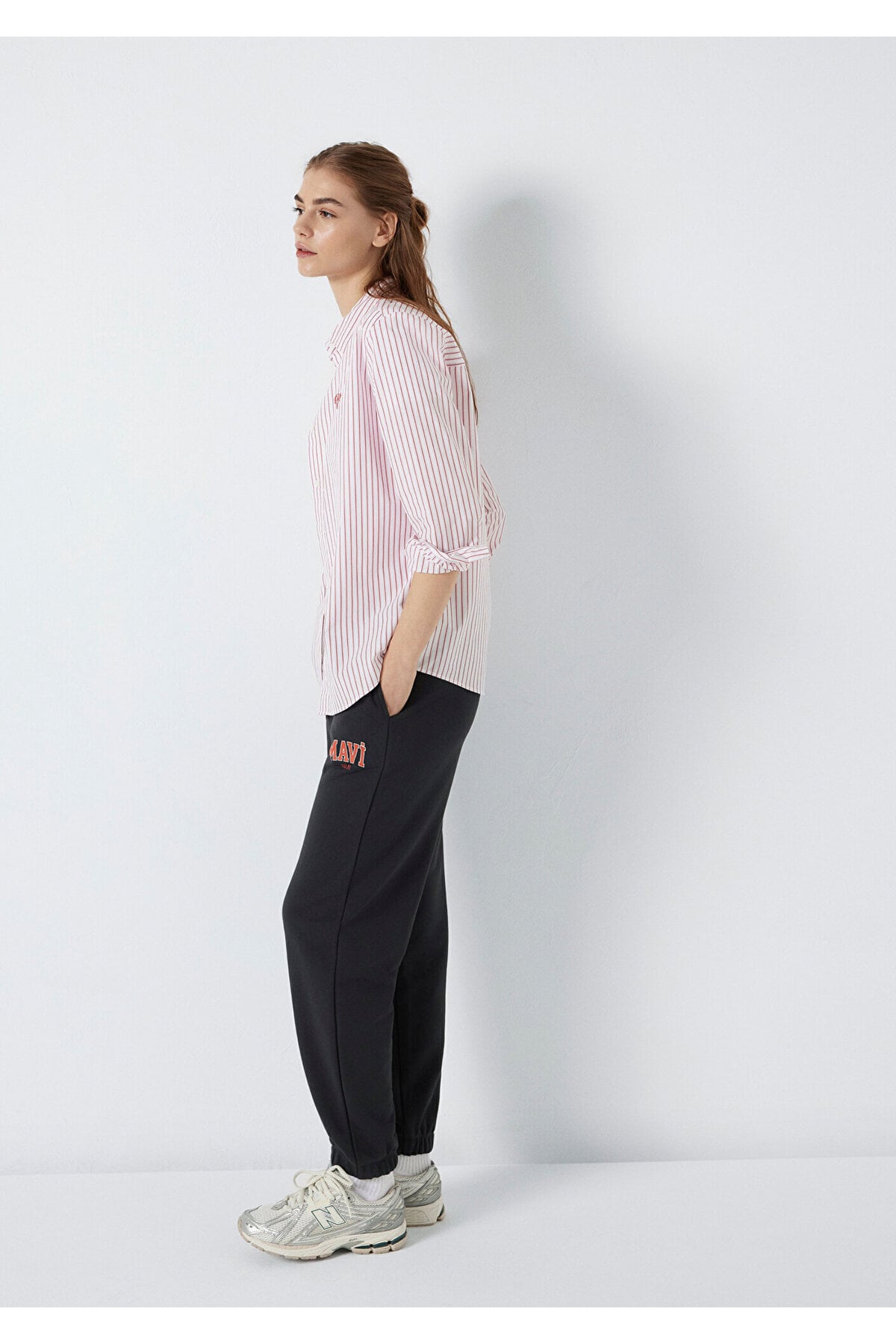 Örme Pantolon Maroon Banner