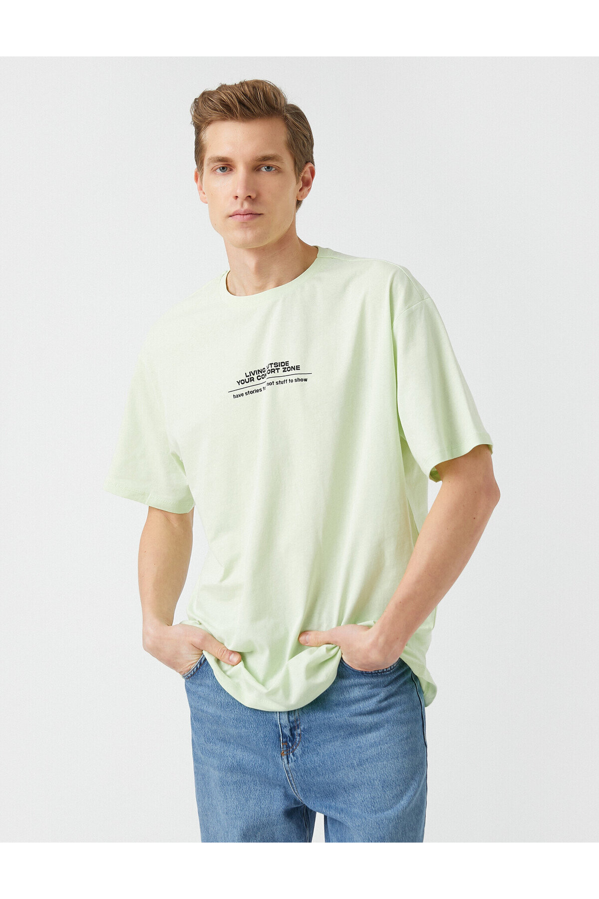 Oversize Arkası Baskılı Tişört