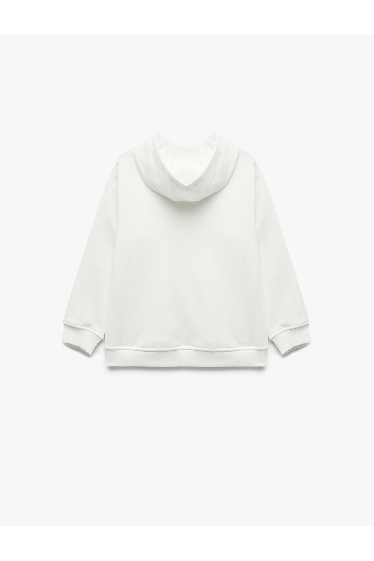 Oversize Şardonlu Uzun Kollu Basic Kapşonlu Sweatshirt