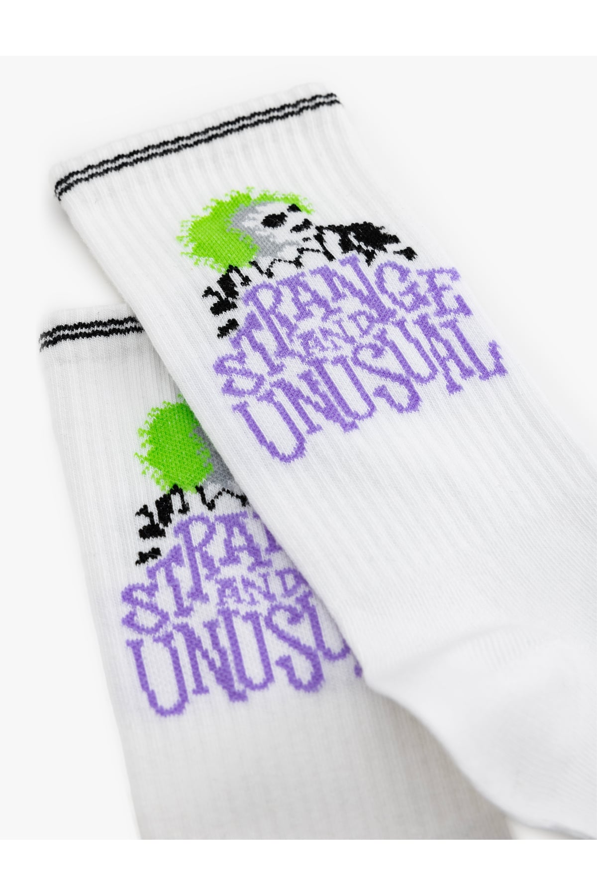 Pamuk Karışımlı Lisanslı Beetlejuice Soket Çorap