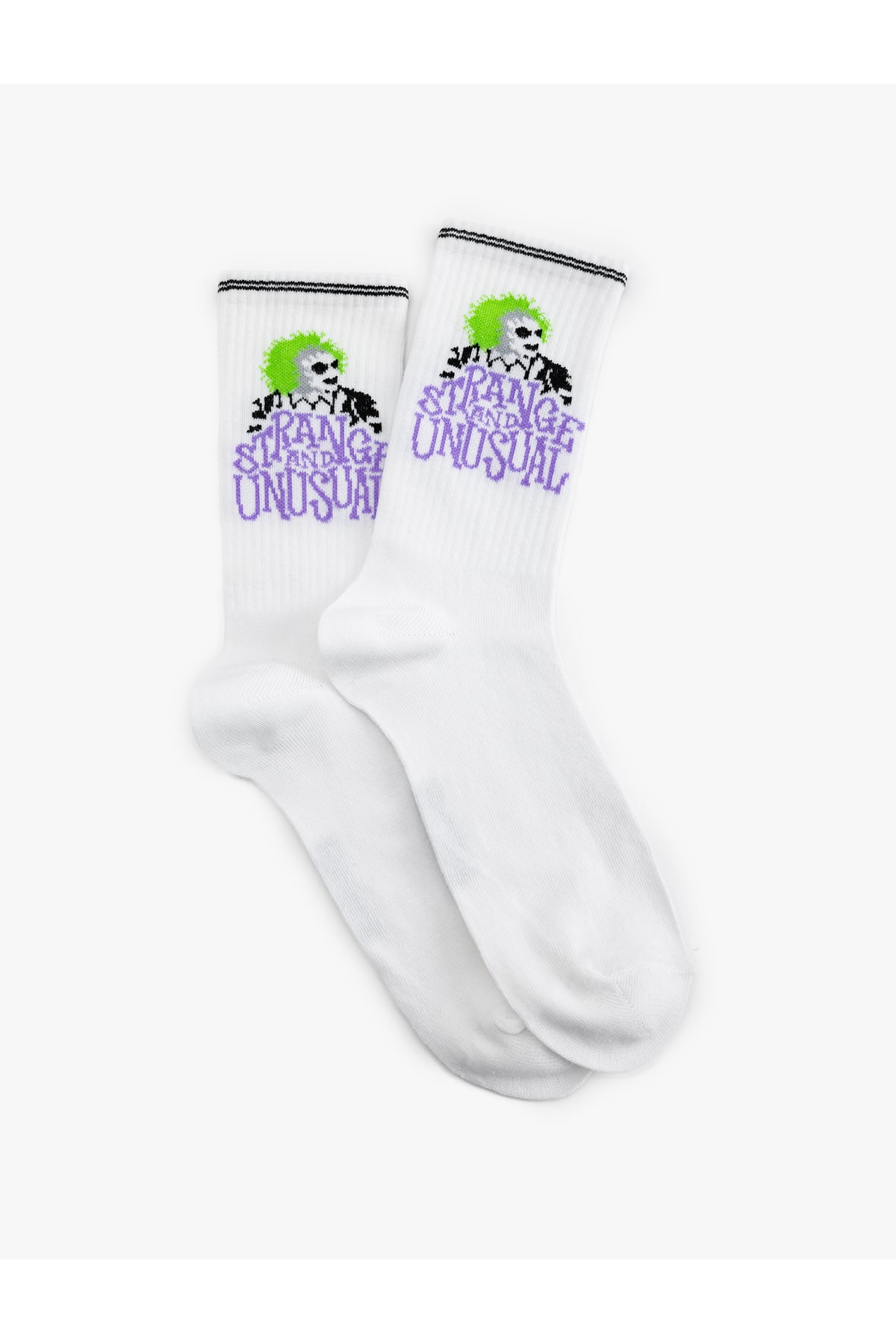 Pamuk Karışımlı Lisanslı Beetlejuice Soket Çorap