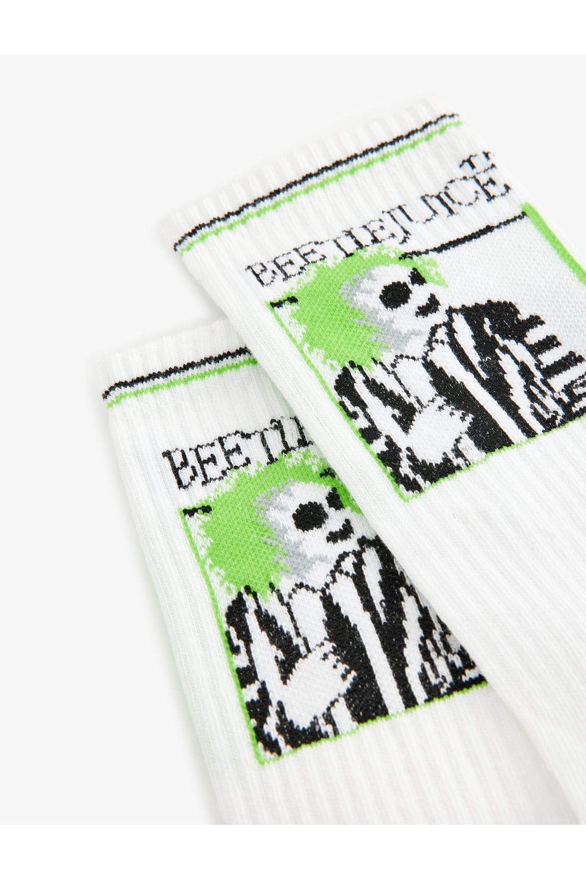 Pamuk Karışımlı Soket Lisanslı Beetlejuice Çorap