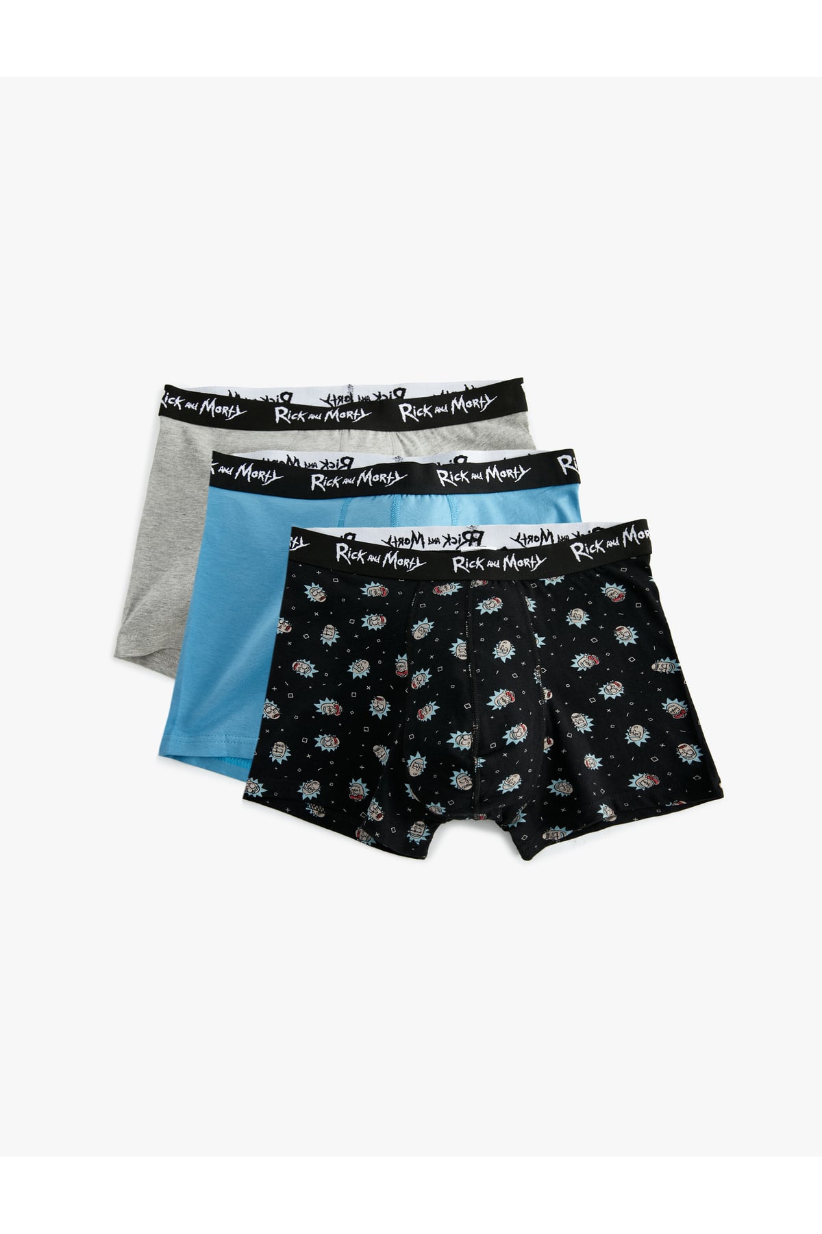 Pamuklu 3'lü Lisanslı Rick and Morty Boxer Seti