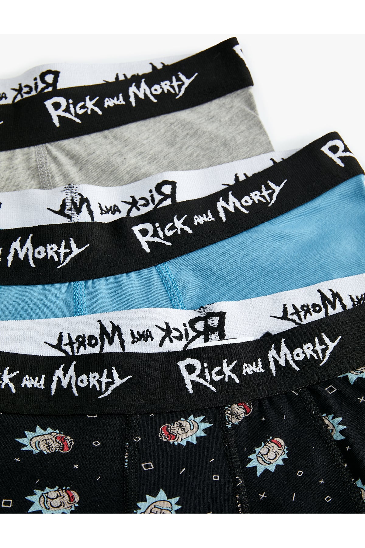 Pamuklu 3'lü Lisanslı Rick and Morty Boxer Seti