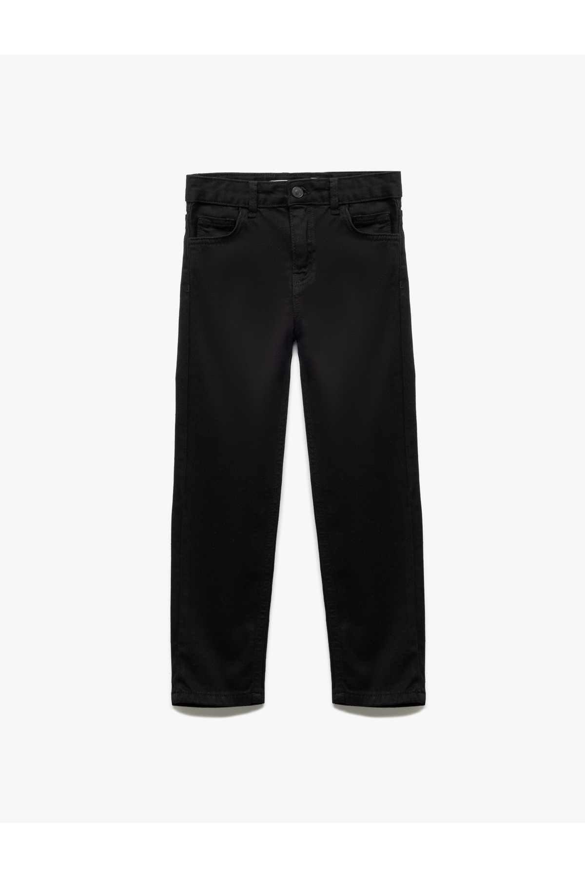 Pamuklu Beli Ayarlanabilir Lastikli Cepli Denim Pantolon