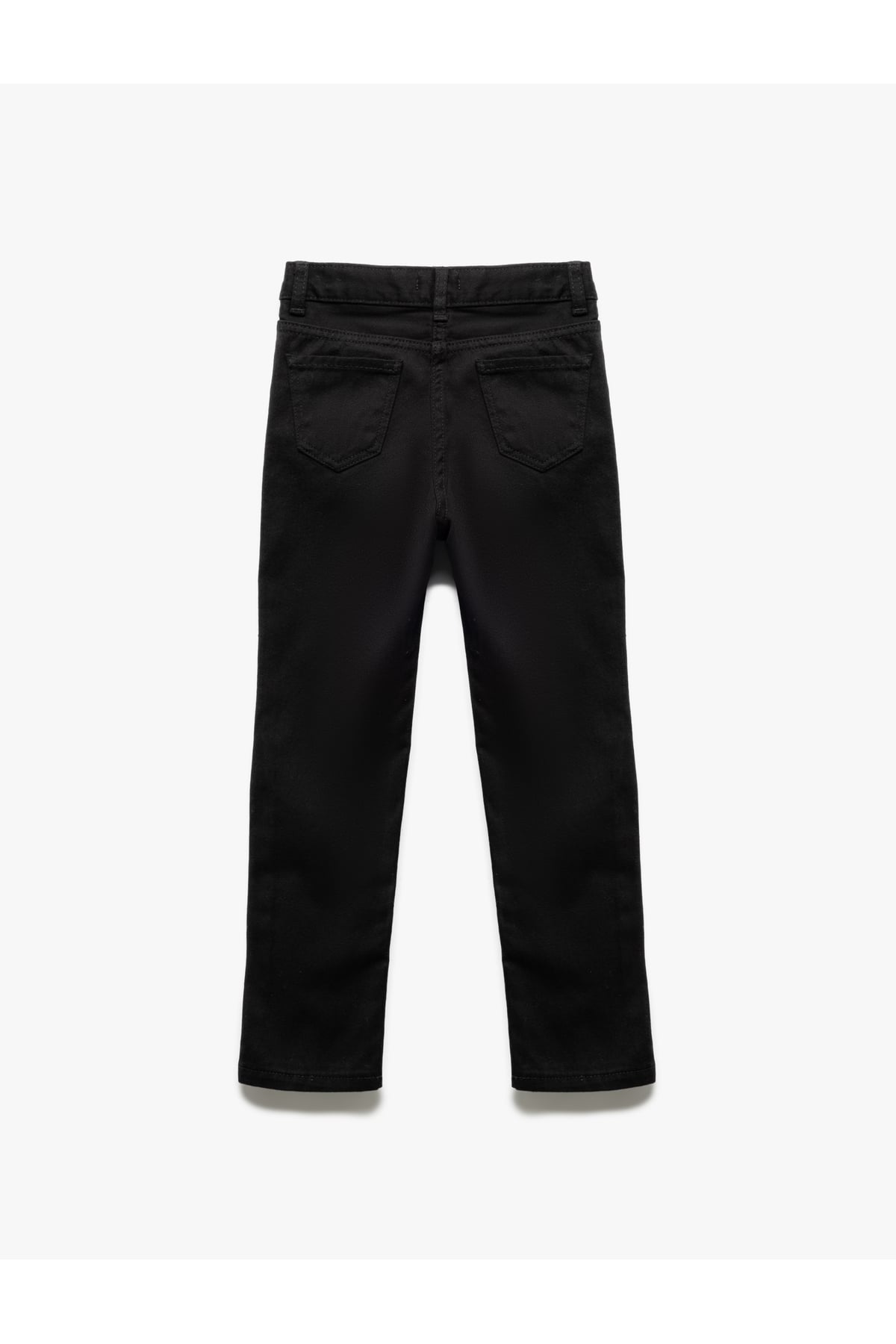 Pamuklu Beli Ayarlanabilir Lastikli Cepli Denim Pantolon