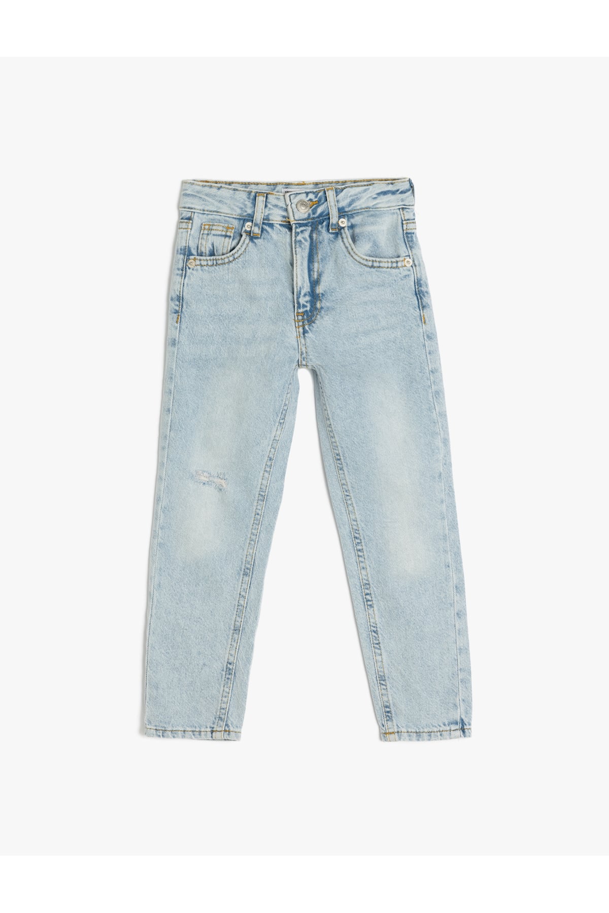 Pamuklu Beli Ayarlanabilir Lastikli Denim Pantolon