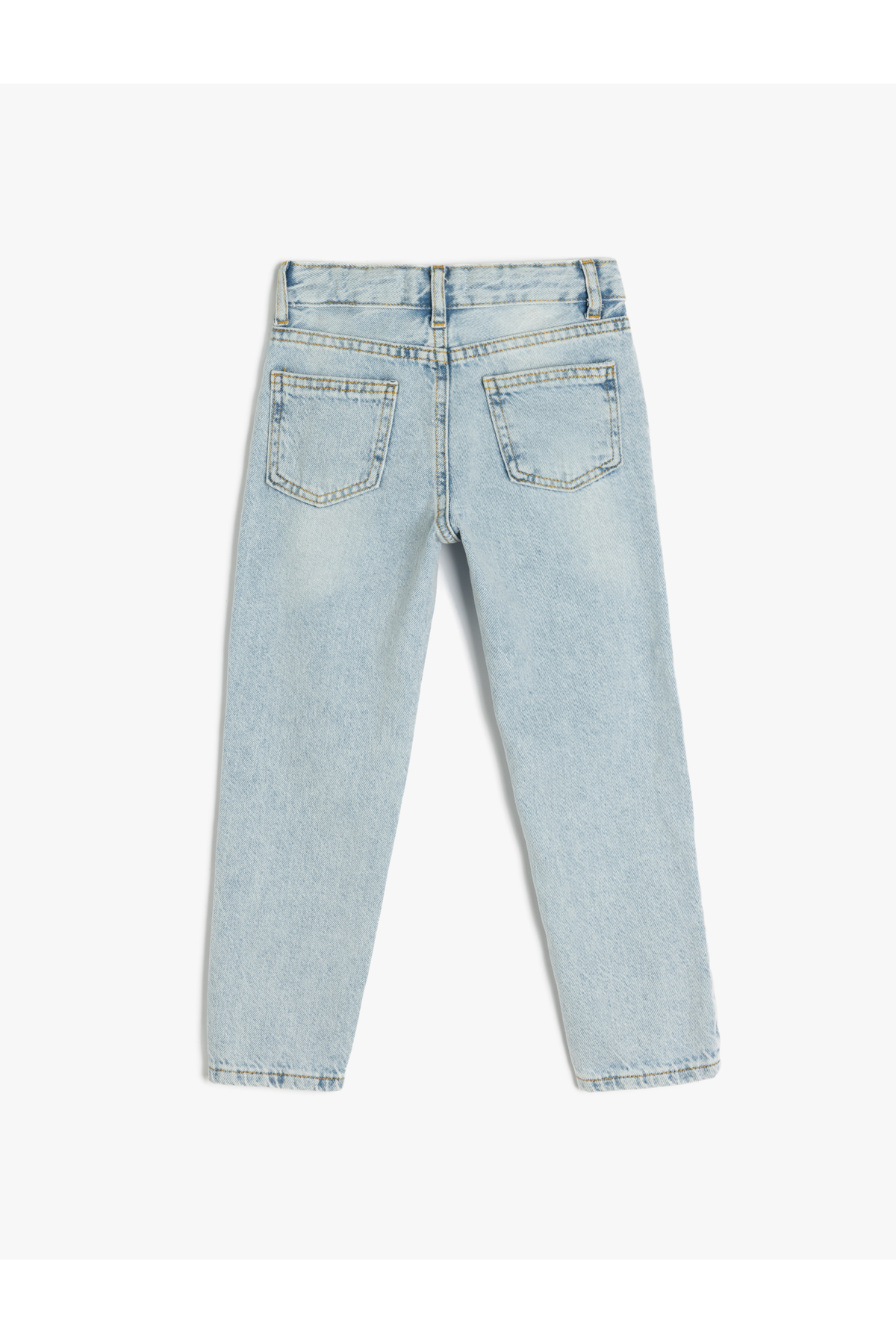 Pamuklu Beli Ayarlanabilir Lastikli Denim Pantolon