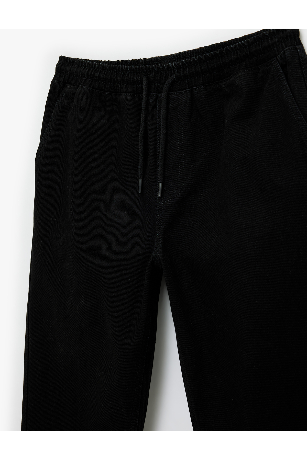Pamuklu Bol Kalıp Cepli Beli Bağcıklı Baggy Jean Pantolon
