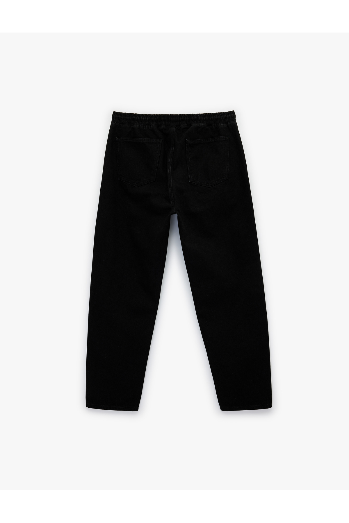Pamuklu Bol Kalıp Cepli Beli Bağcıklı Baggy Jean Pantolon