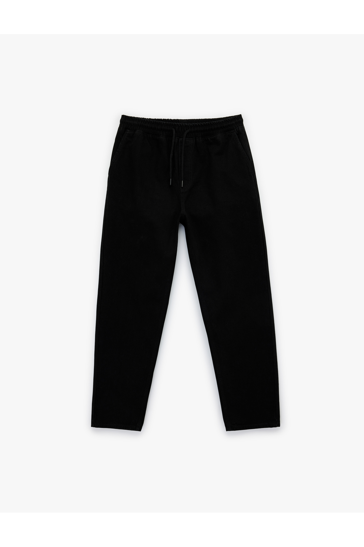 Pamuklu Bol Kalıp Cepli Beli Bağcıklı Baggy Jean Pantolon