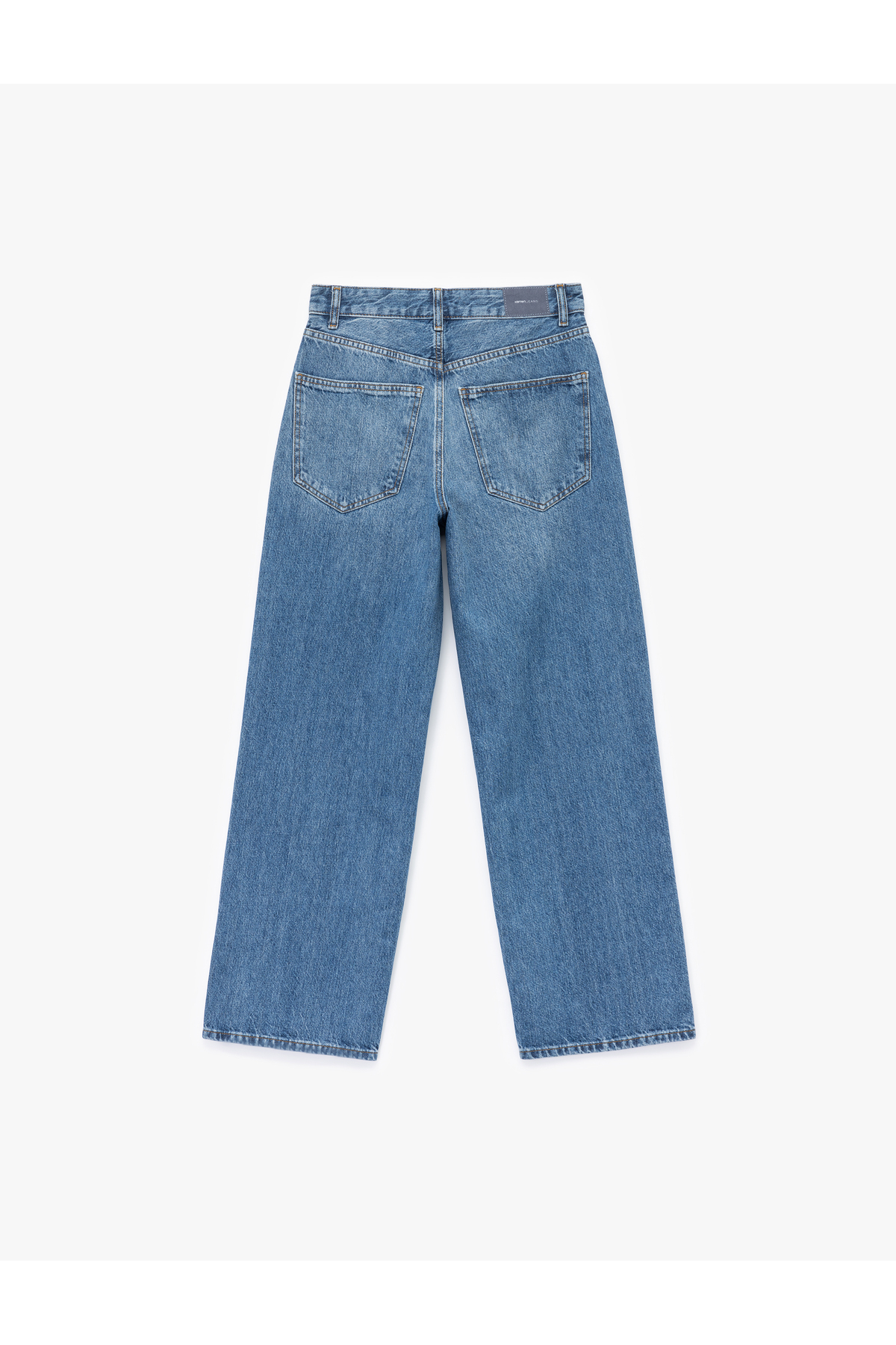 Pamuklu Bol Kalıp Düğmeli Cep Detaylı Baggy Jean Pantolon - Baggy Jeans