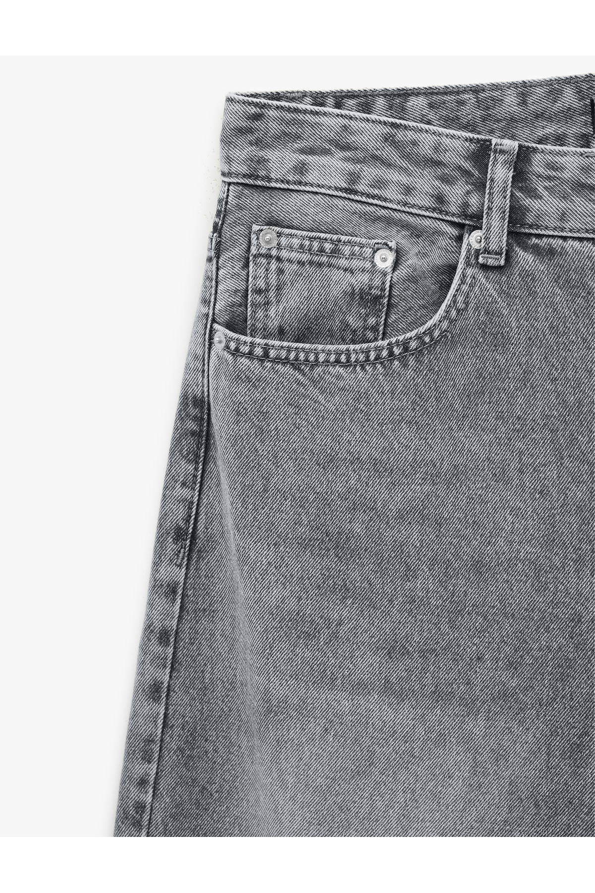 Pamuklu Bol Normal Bel Baggy Jean Pantolon