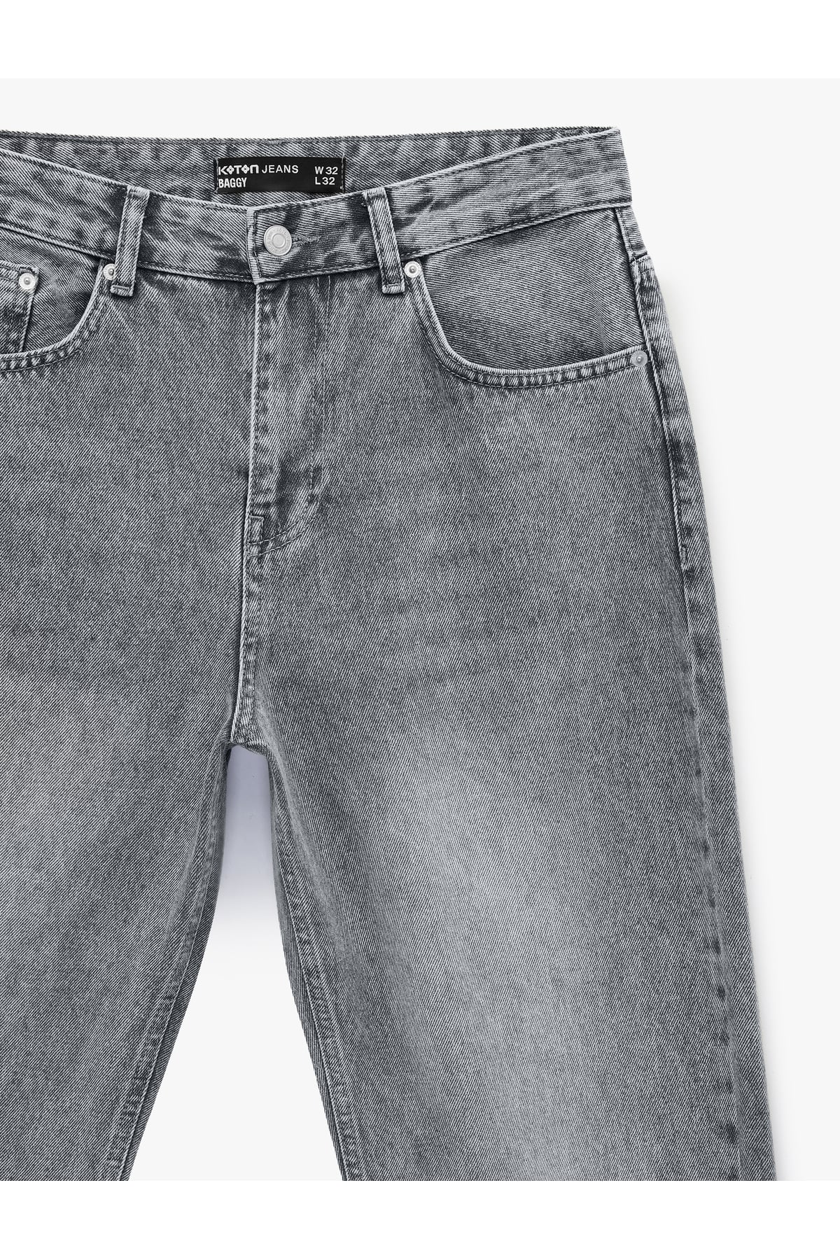 Pamuklu Bol Normal Bel Baggy Jean Pantolon