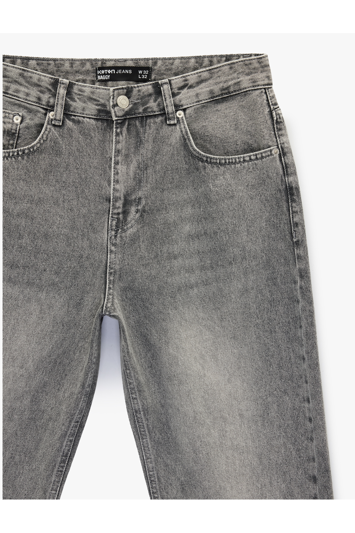 Pamuklu Bol Normal Bel Baggy Jean Pantolon