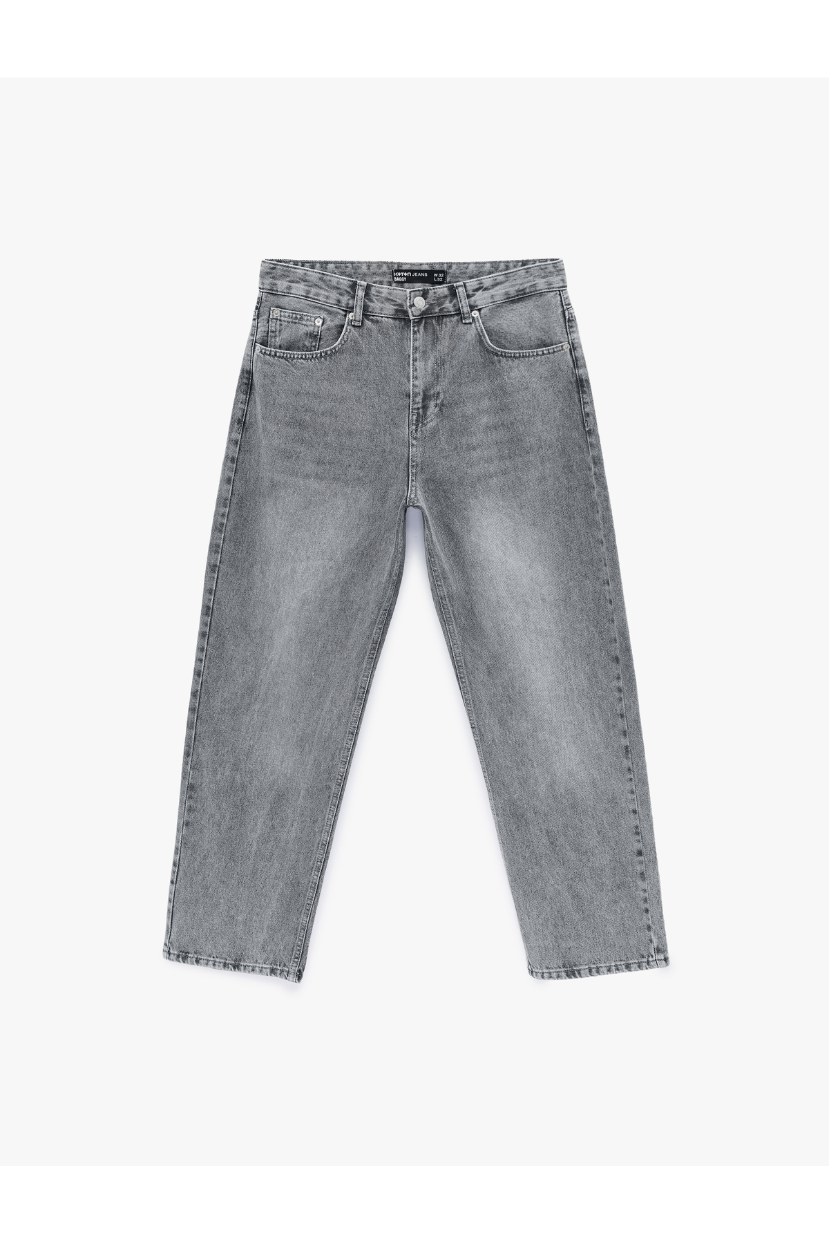 Pamuklu Bol Normal Bel Baggy Jean Pantolon