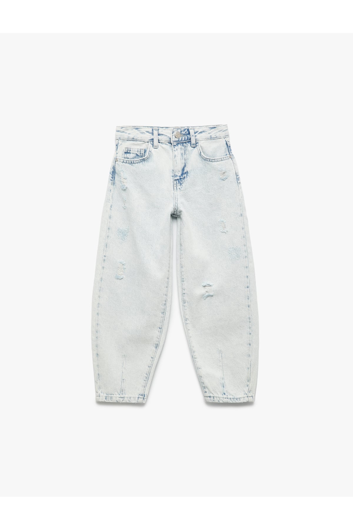 Pamuklu Cep Detaylı Paraşüt Kesim Denim Pantolon