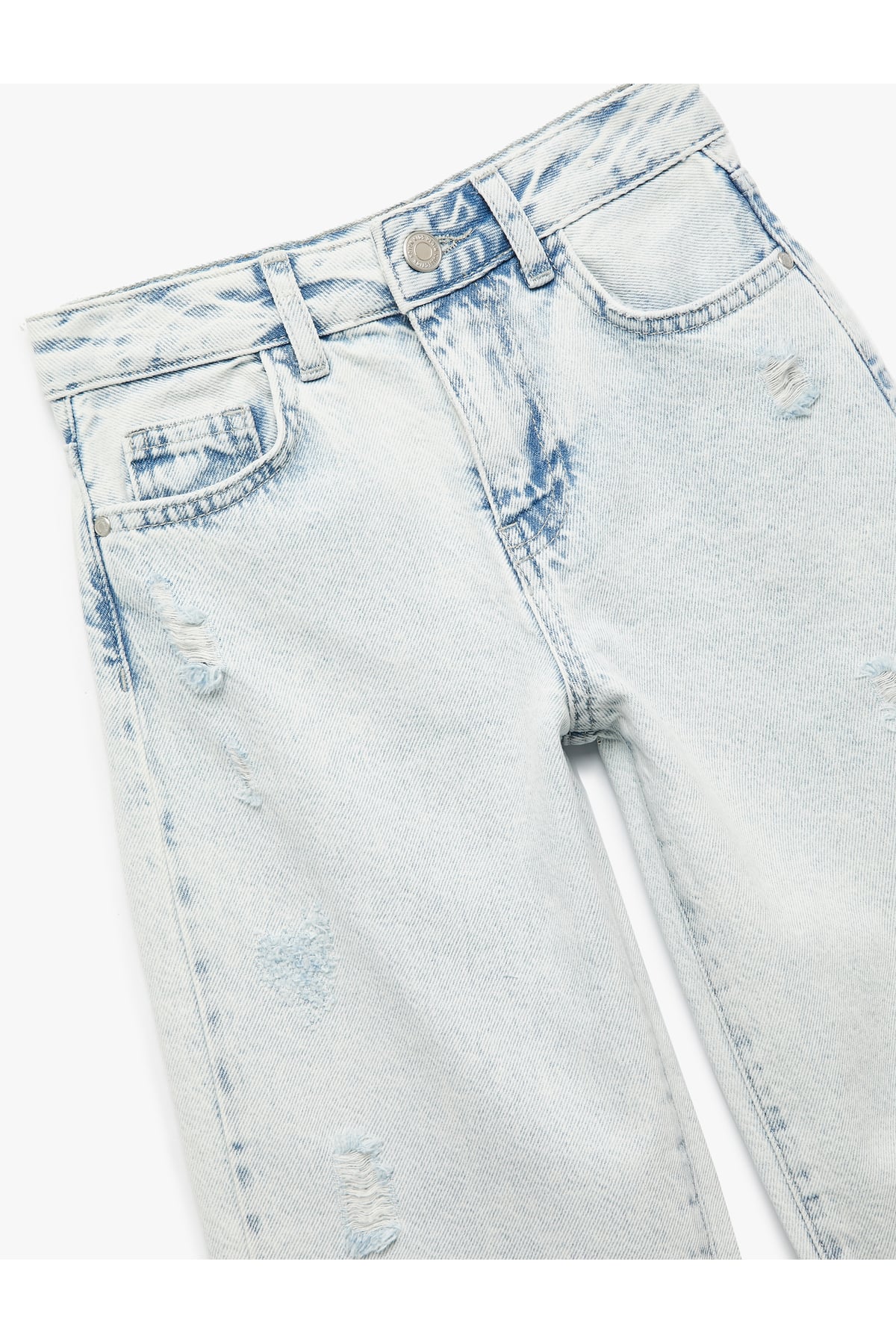 Pamuklu Cep Detaylı Paraşüt Kesim Denim Pantolon