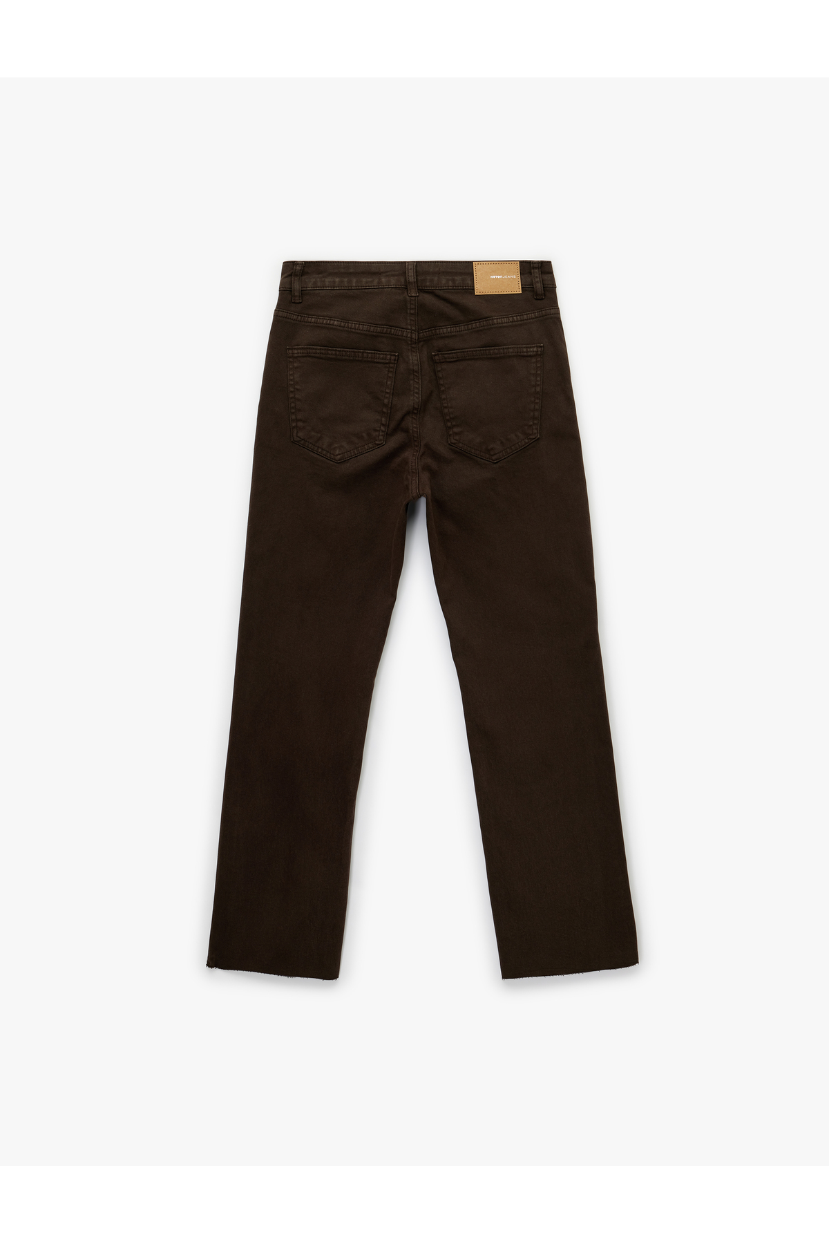 Pamuklu Cepli Düğmeli İspanyol Paça Crop Jean Pantolon - Kick Flare Jeans