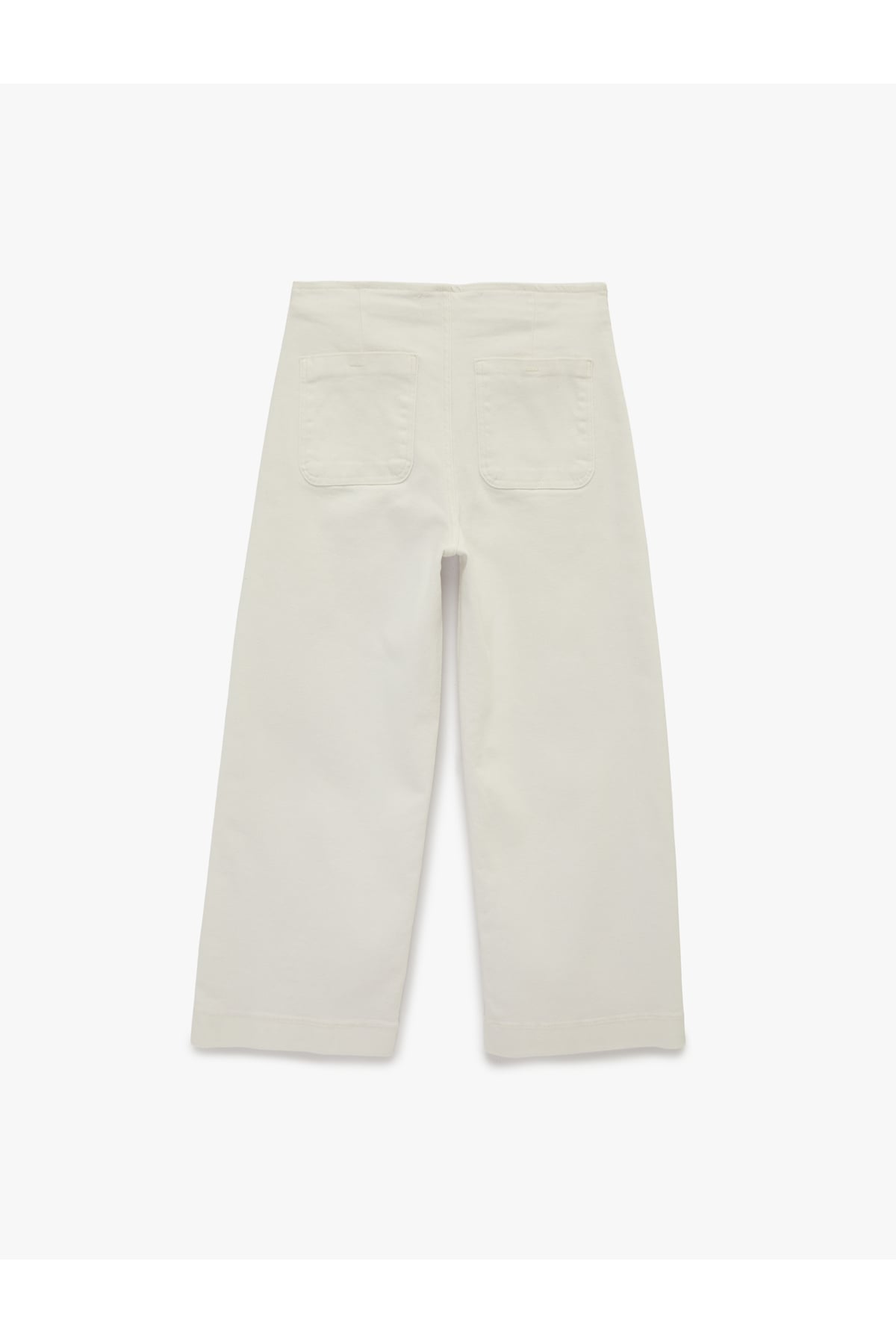 Pamuklu Cepli Normal Bel Culotte Pantolon - Culotte Jeans