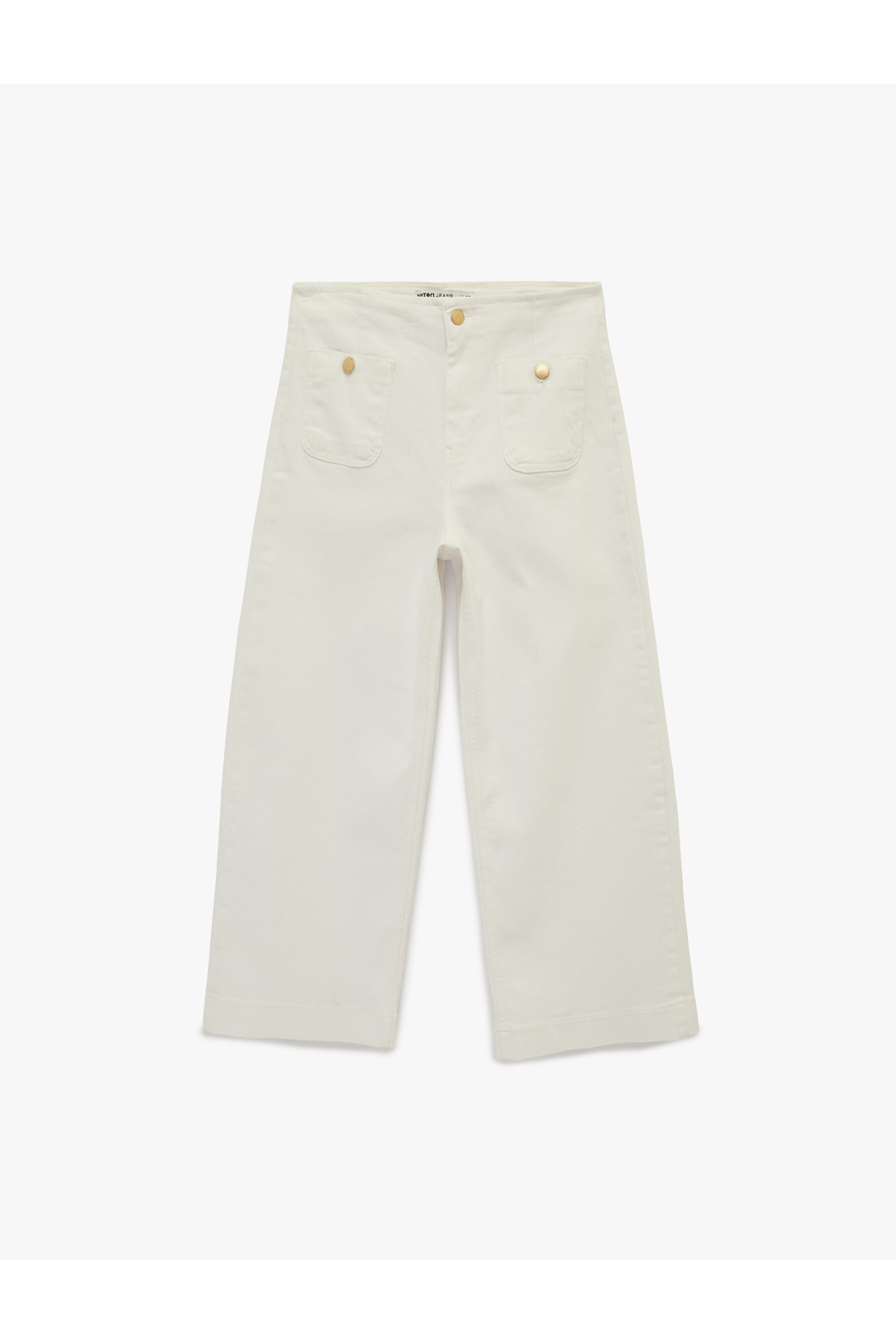 Pamuklu Cepli Normal Bel Culotte Pantolon - Culotte Jeans