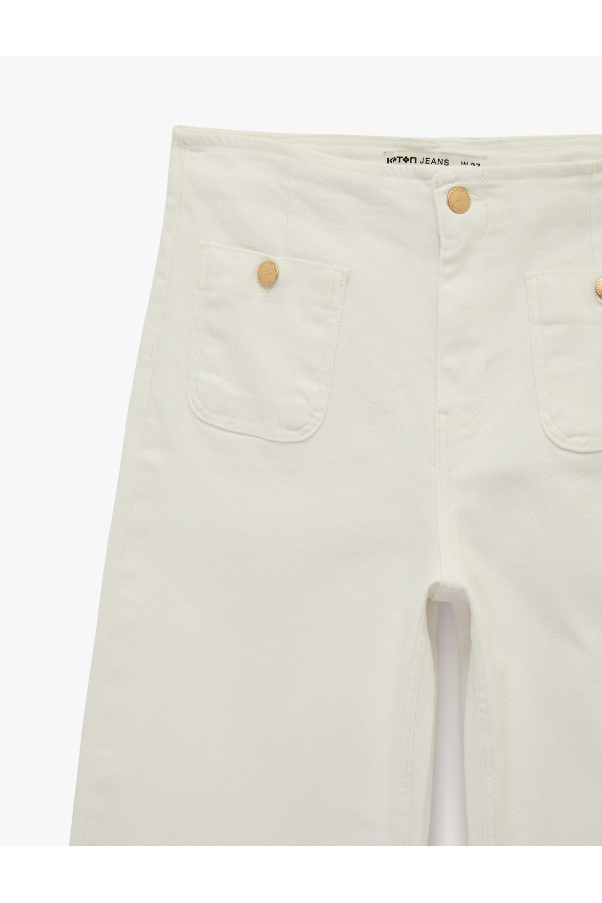 Pamuklu Cepli Normal Bel Culotte Pantolon - Culotte Jeans
