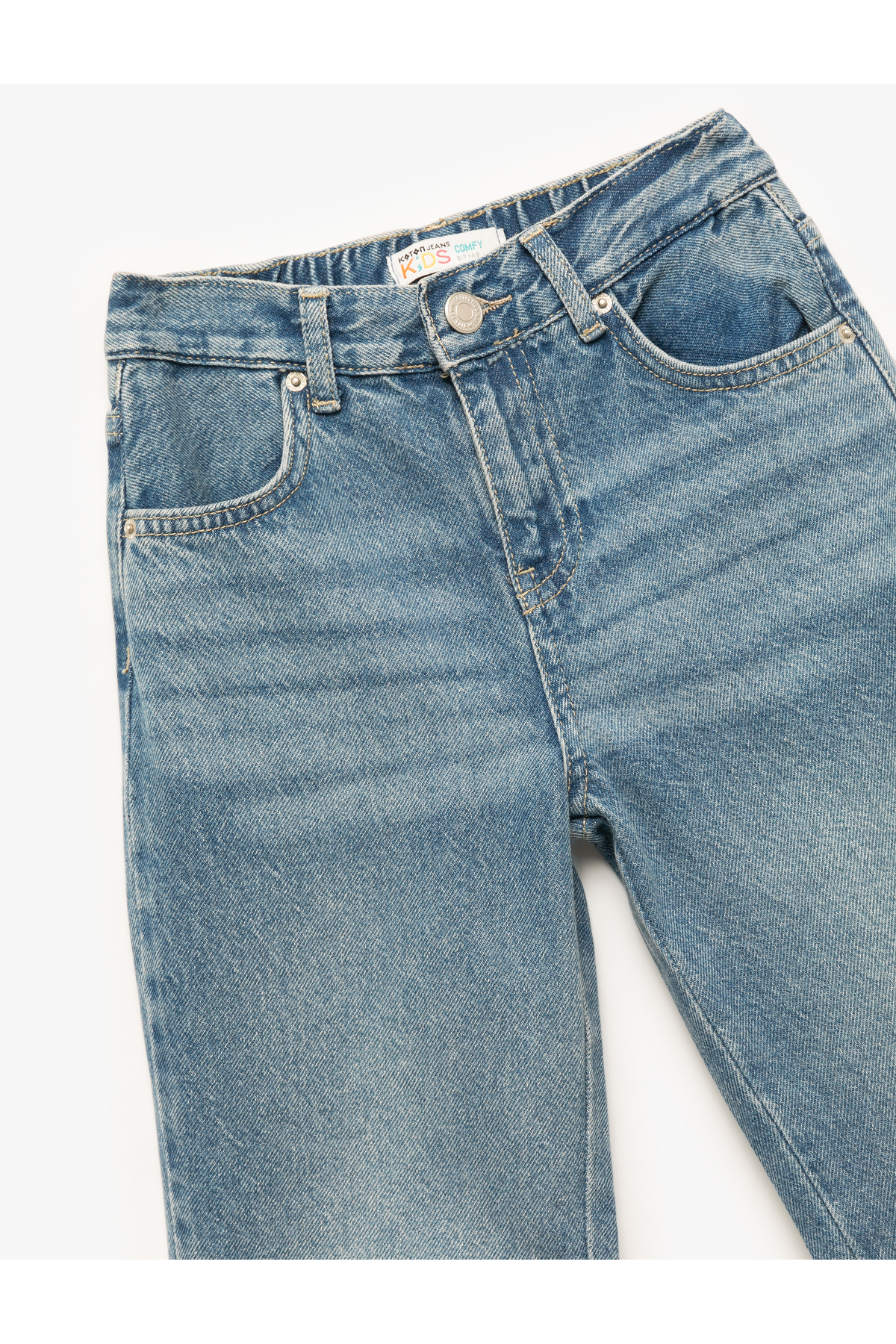 Pamuklu Cepli Rahat Kesim Denim Pantolon