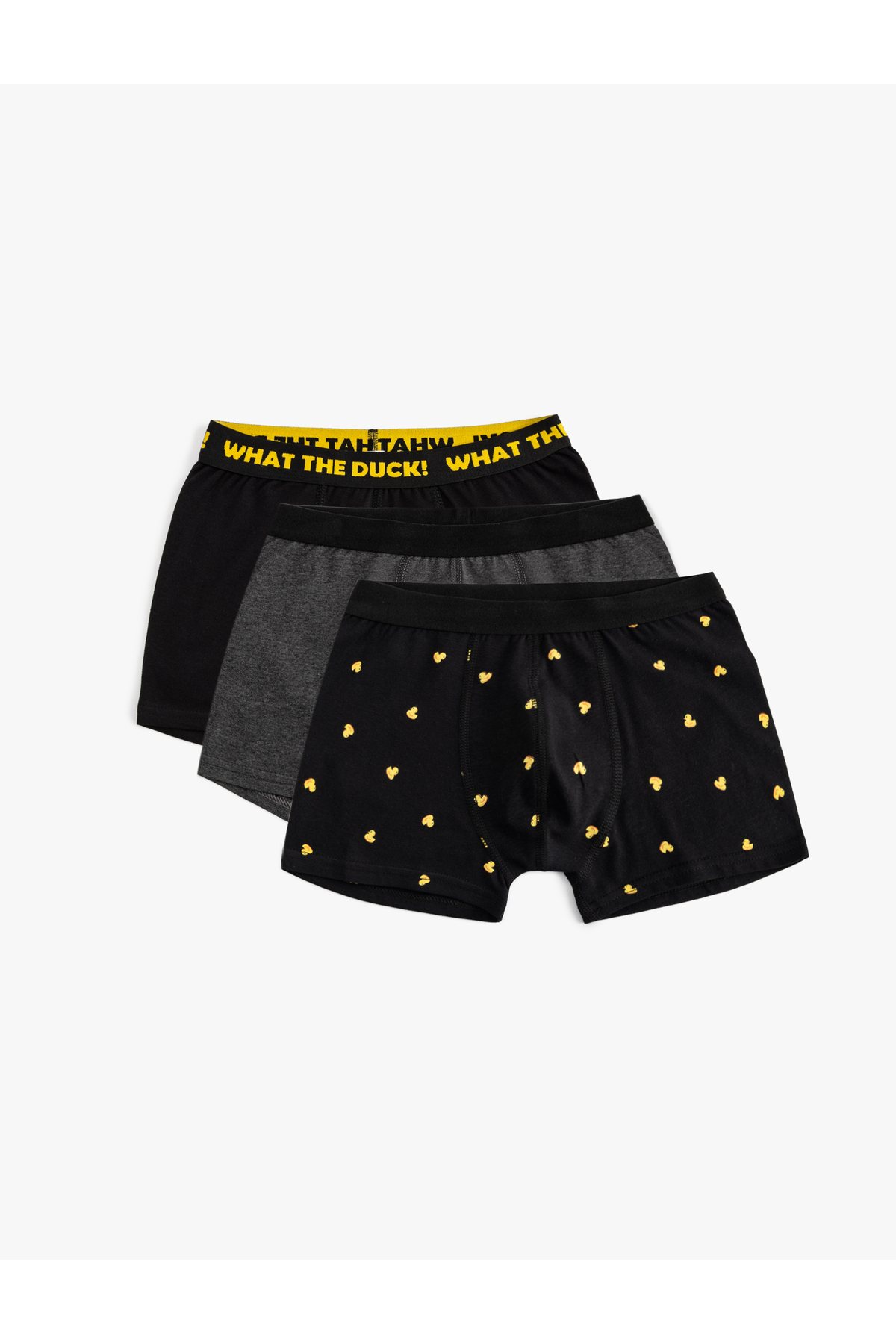 Pamuklu Desenli Elastik Bel Boxer Seti