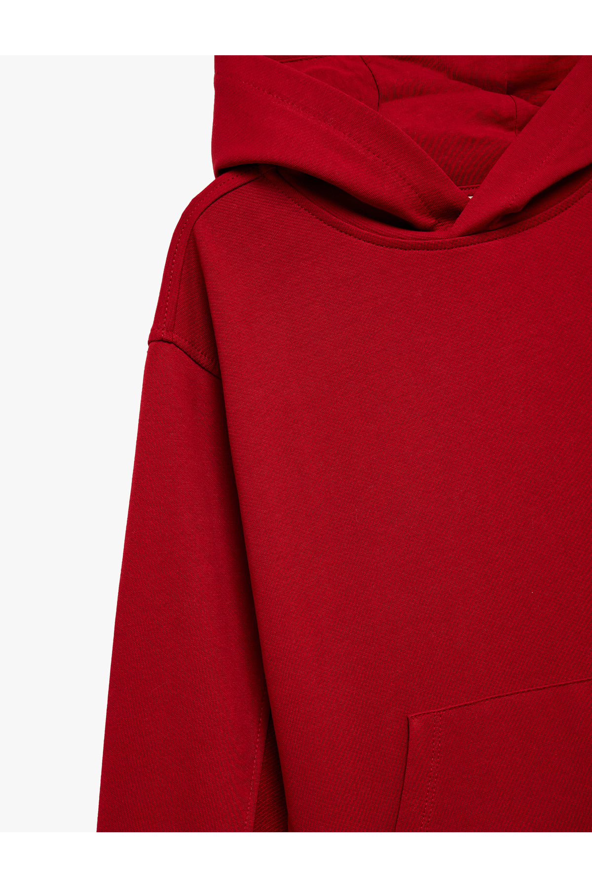 Pamuklu Kanguru Cepli Uzun Kollu Kapüşonlu Oversize Sweatshirt
