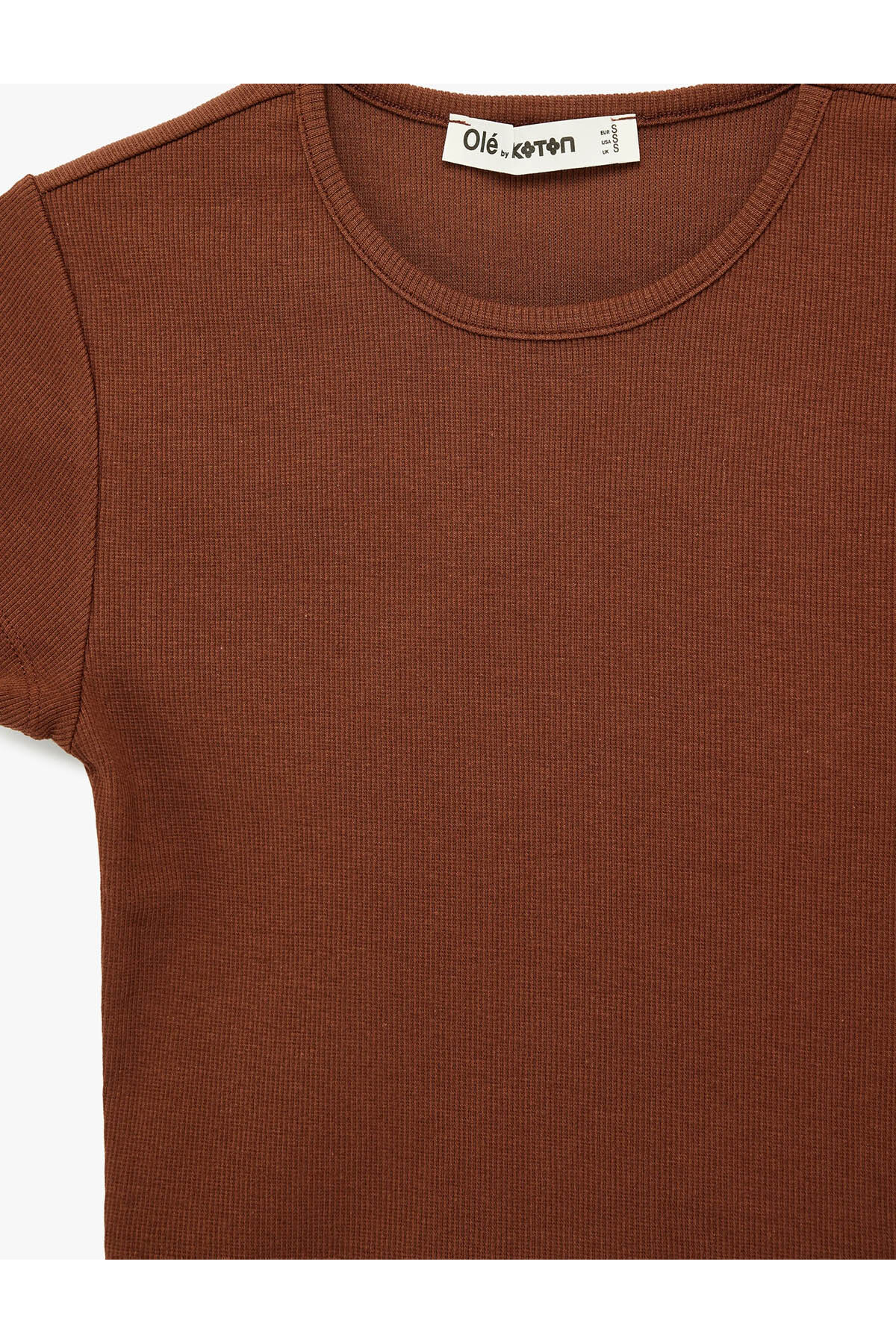 Pamuklu Kısa Kollu Bisiklet Yaka Slim Fit Kaşkorse Tişört