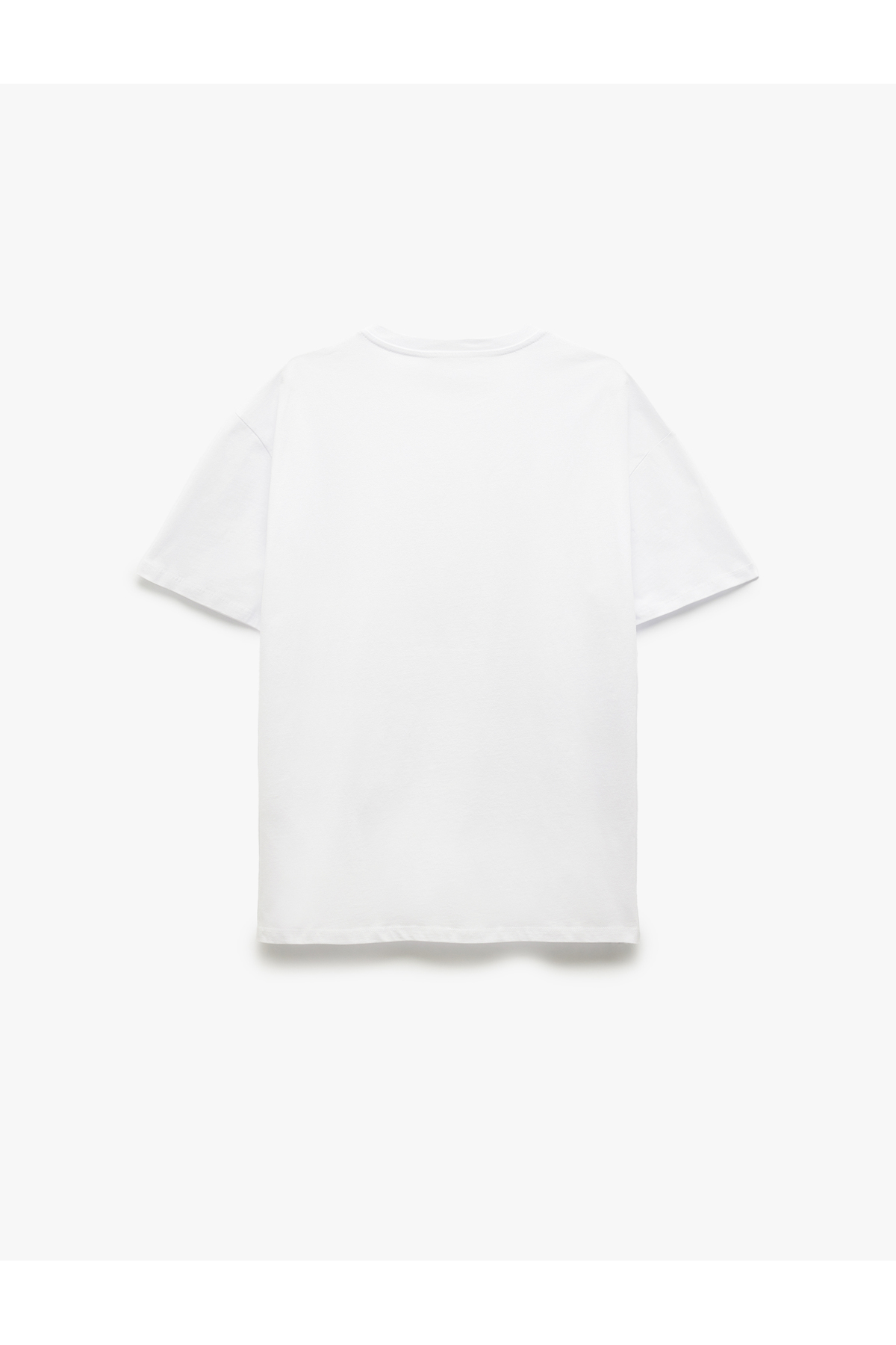 Pamuklu Köpek Baskılı Beyaz Kadın T-Shirt 5SAK50108EK