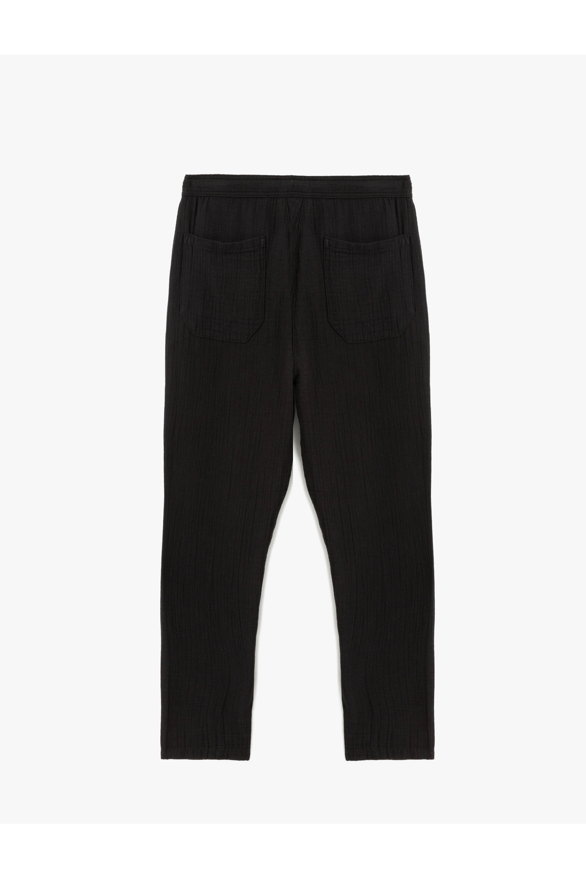 Pamuklu Müslin Chino Cep Detaylı Beli Bağcıklı Pantolon