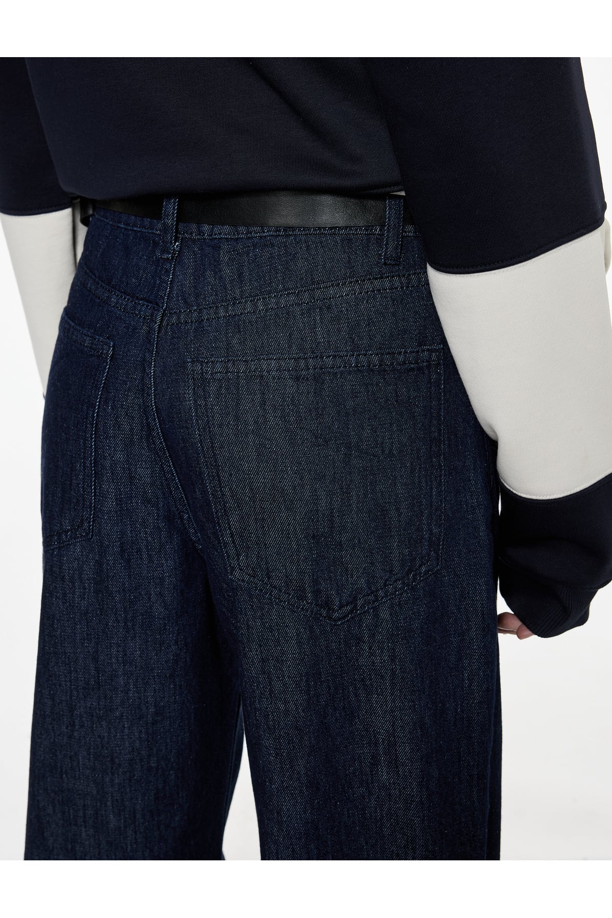 Pamuklu Normal Bel Kemer Detaylı Rahat Kalıp Baggy Jean Pantolon - Baggy Jeans