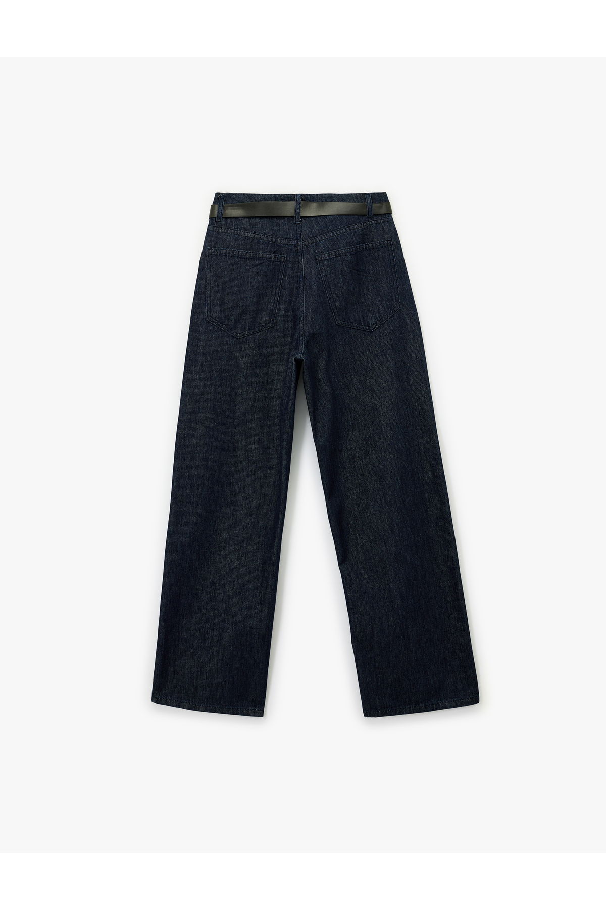 Pamuklu Normal Bel Kemer Detaylı Rahat Kalıp Baggy Jean Pantolon - Baggy Jeans