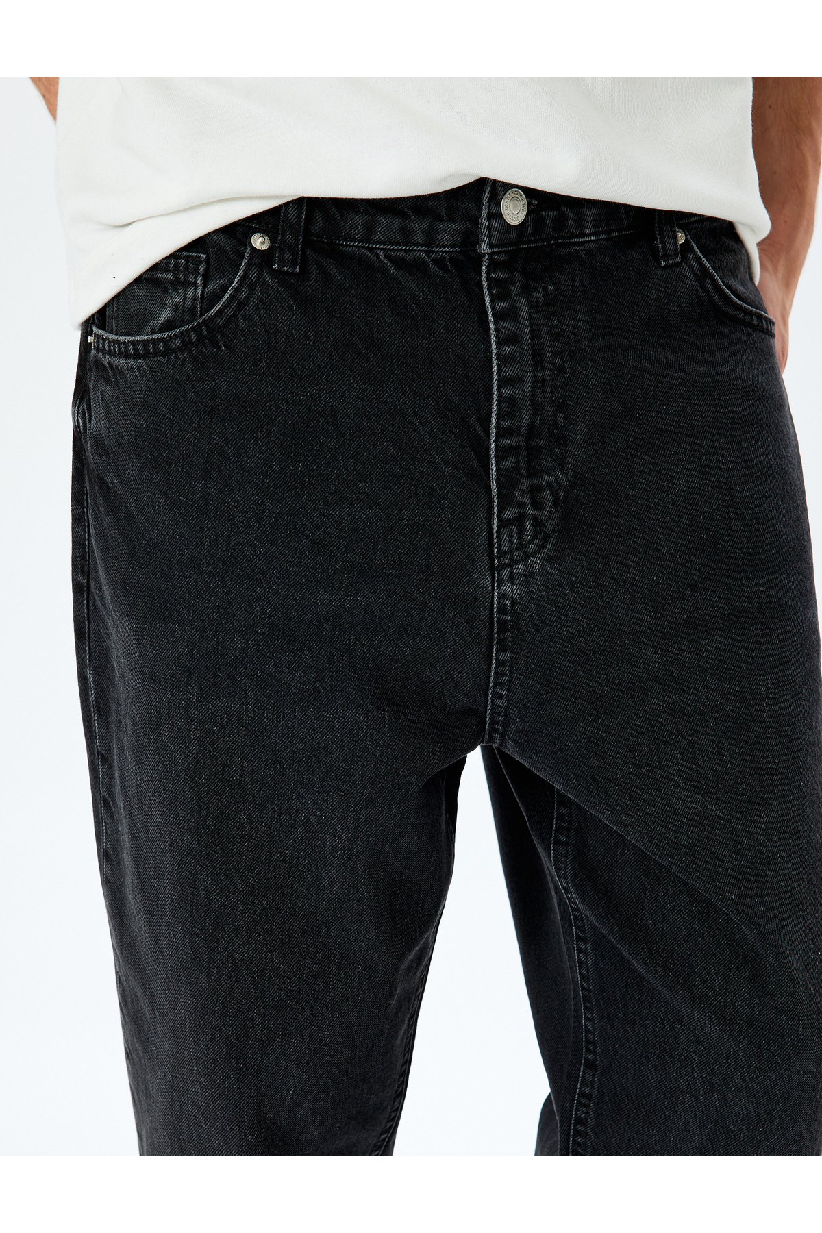 Pamuklu Normal Bel Loose Fit Jean Pantolon - Steve Jean