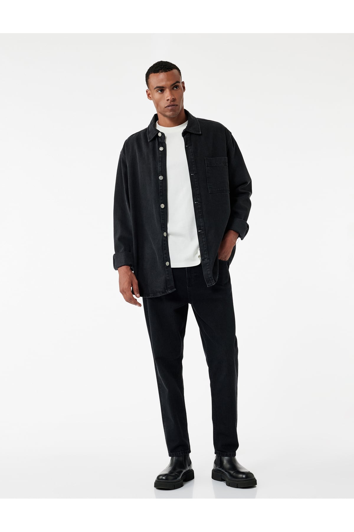 Pamuklu Normal Bel Loose Fit Jean Pantolon - Steve Jean