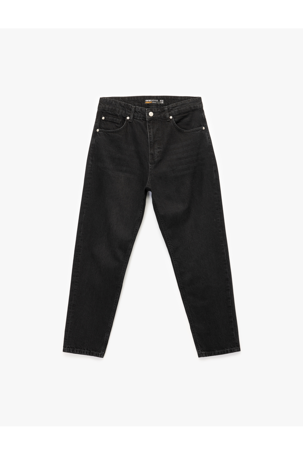 Pamuklu Normal Bel Loose Fit Jean Pantolon - Steve Jean