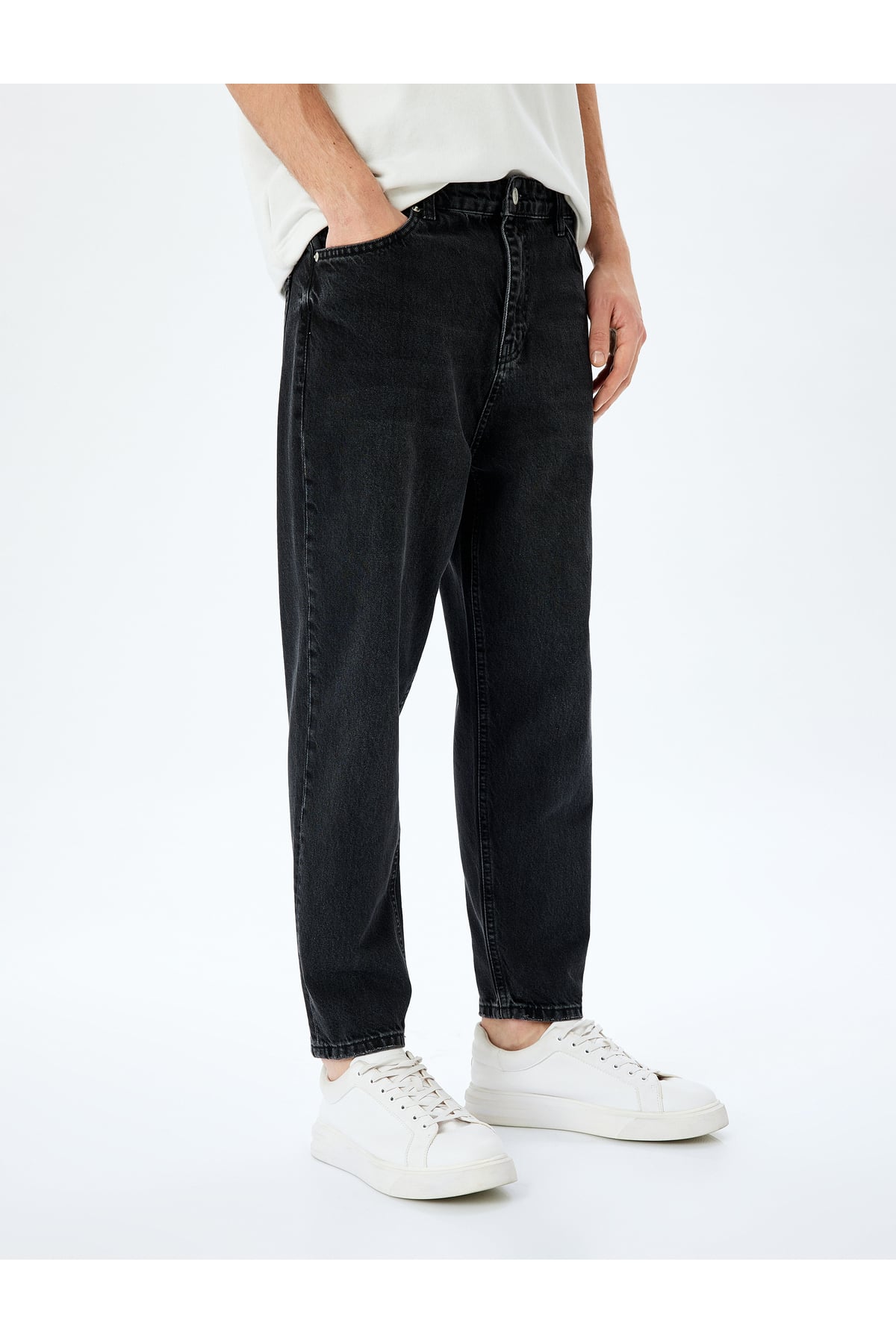 Pamuklu Normal Bel Loose Fit Jean Pantolon - Steve Jean
