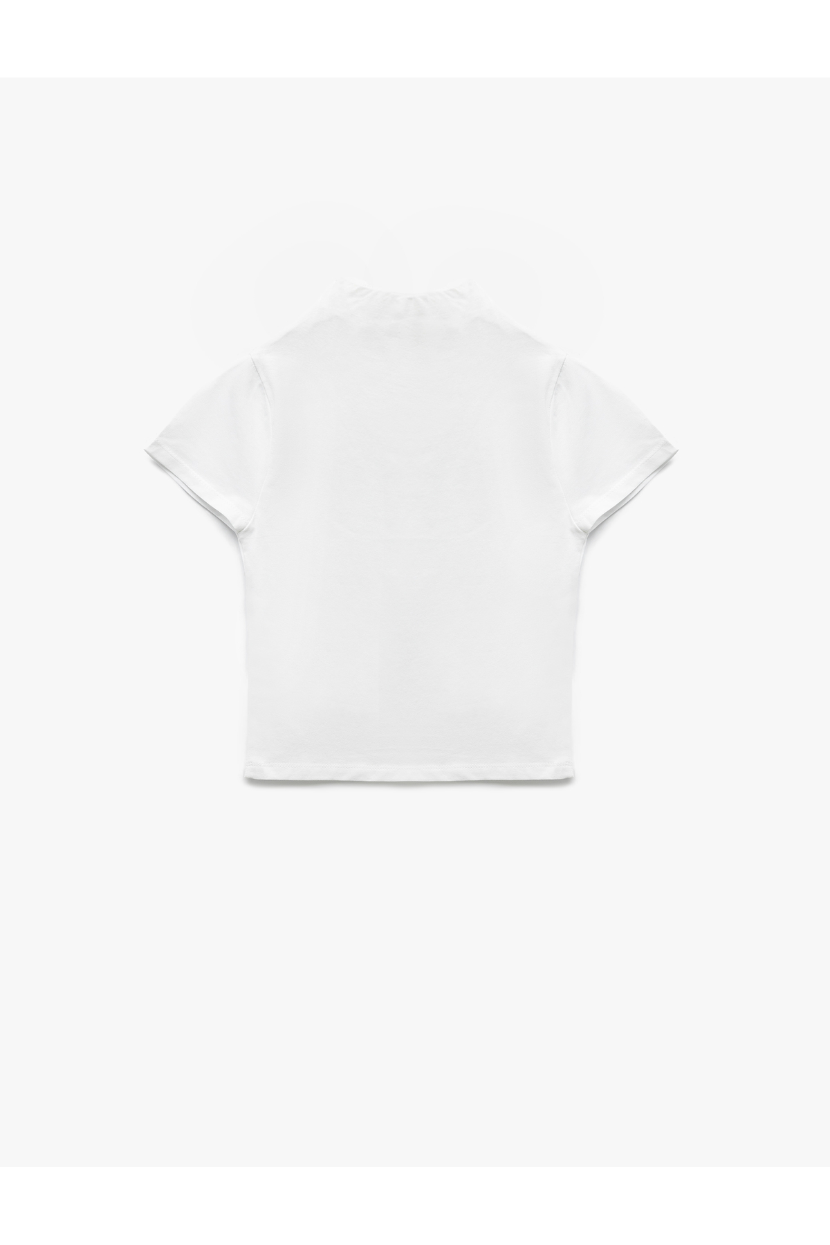 Pamuklu Slim Fit Kısa Kollu Dik Yaka Tişört