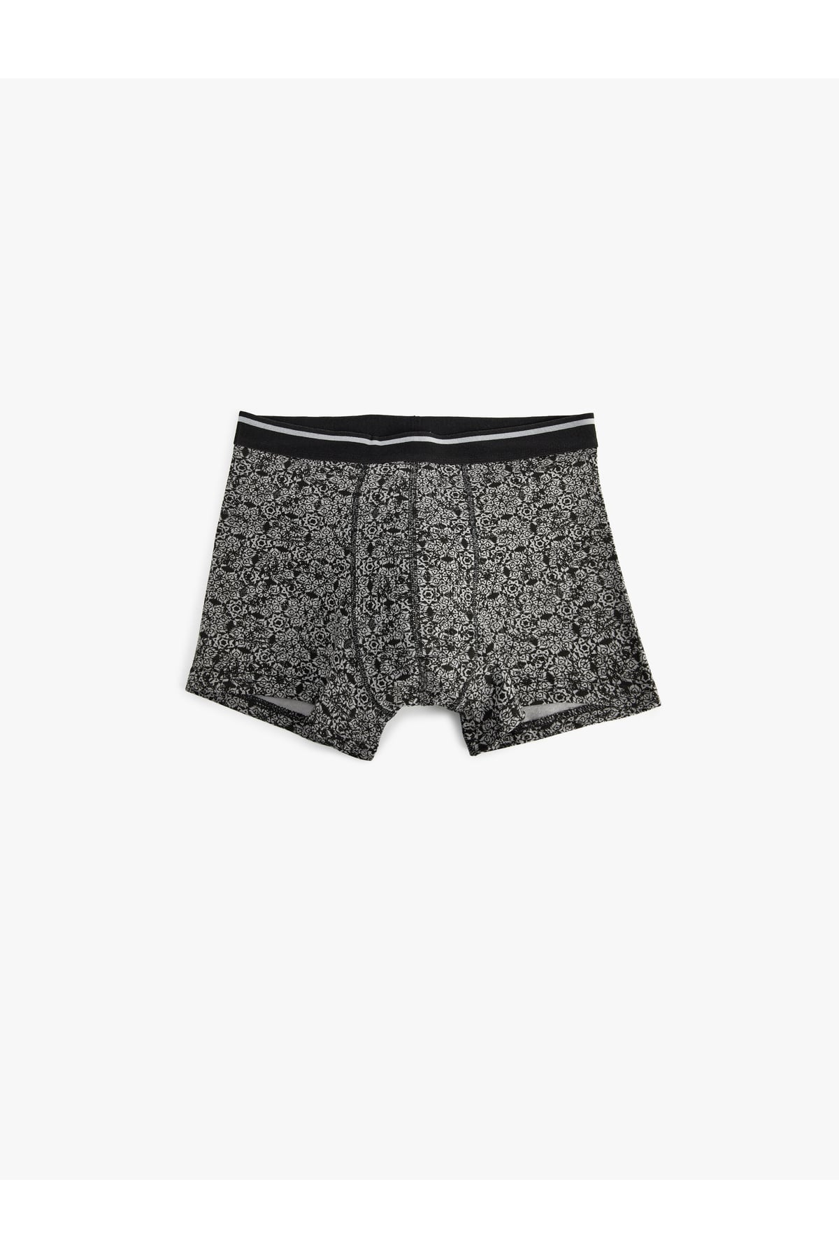 Pamuklu Slim Fit Soyut Desenli 3'lü Boxer Seti