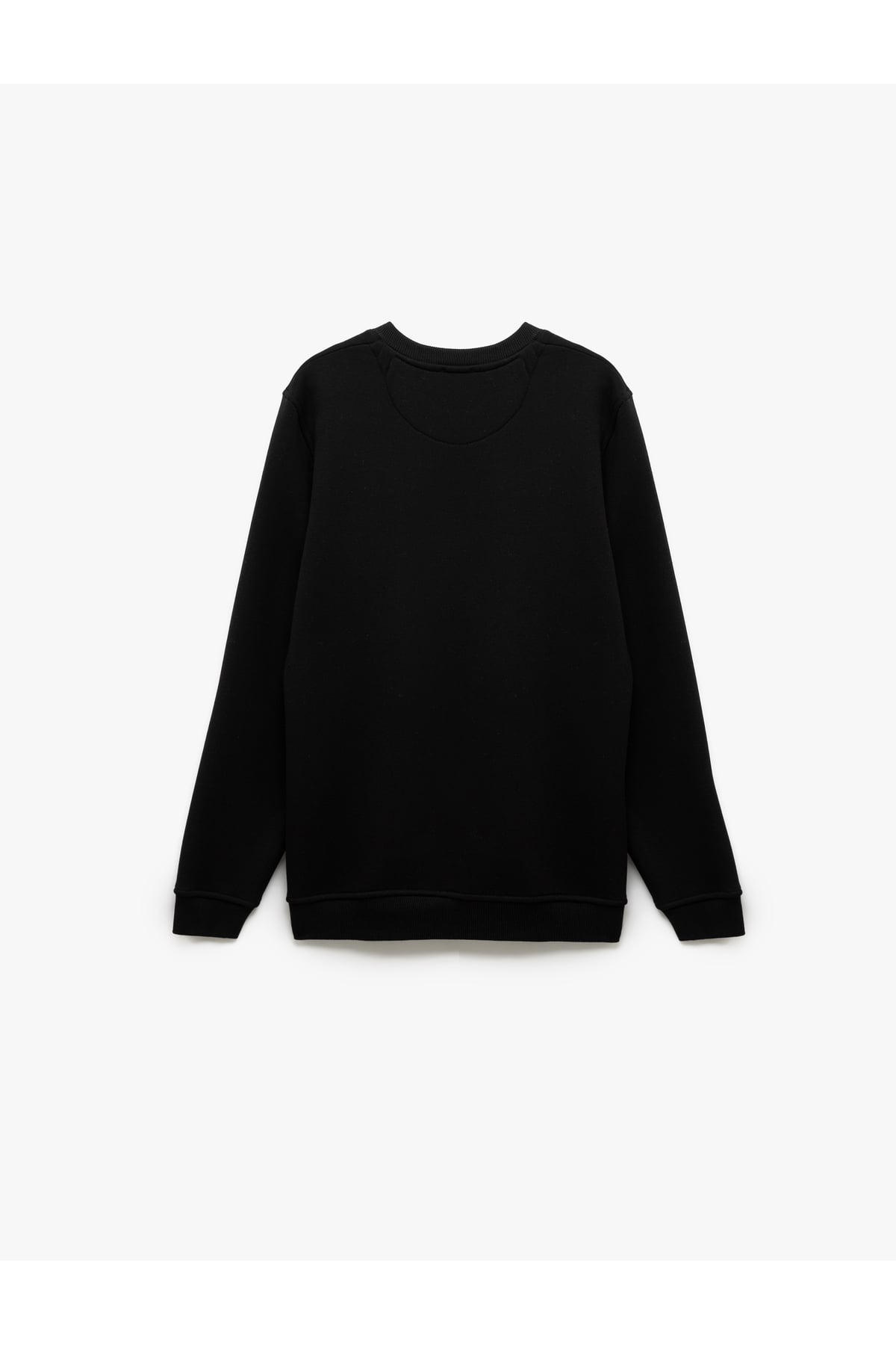 Pamuklu Uzun Kollu Şardonlu Bisiklet Yaka Erkek Basic Sweatshirt