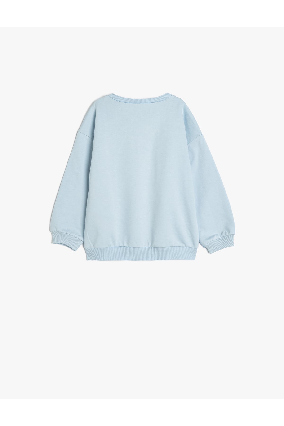Pamuklu Uzun Kollu Slogan Baskılı Sweatshirt